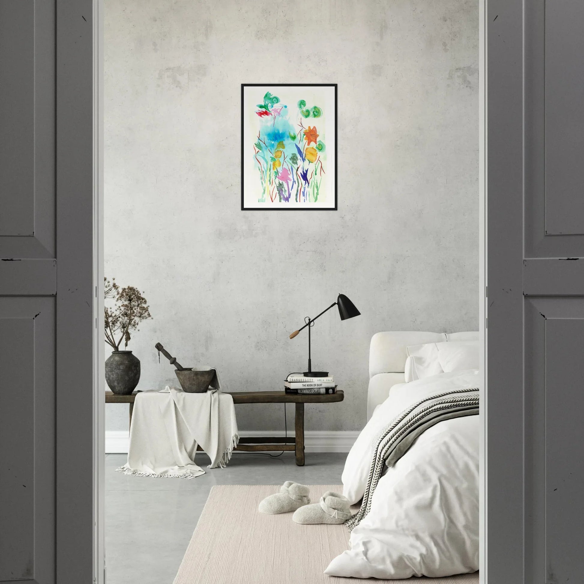 Museum-Quality Matte Paper Wooden Framed Poster Jardin Lumineux - Laure Leprince - Artiste Peintre