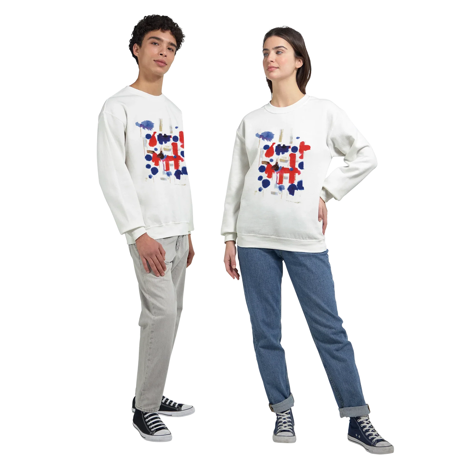 Sweatshirt Unisexe Premium Structure Carmione – Art abstrait par Laure Leprince - Laure Leprince - Artiste Peintre