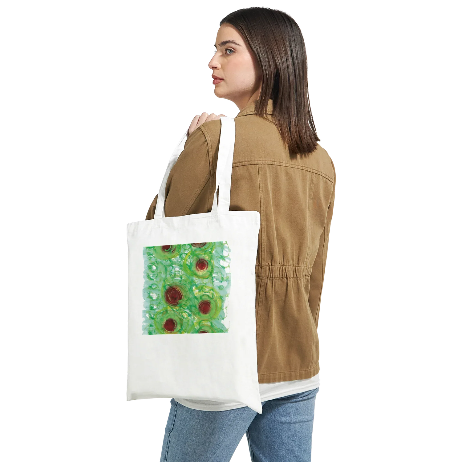 Cabas Impression Art - Green Echo - Laure Leprince - Artiste Peintre