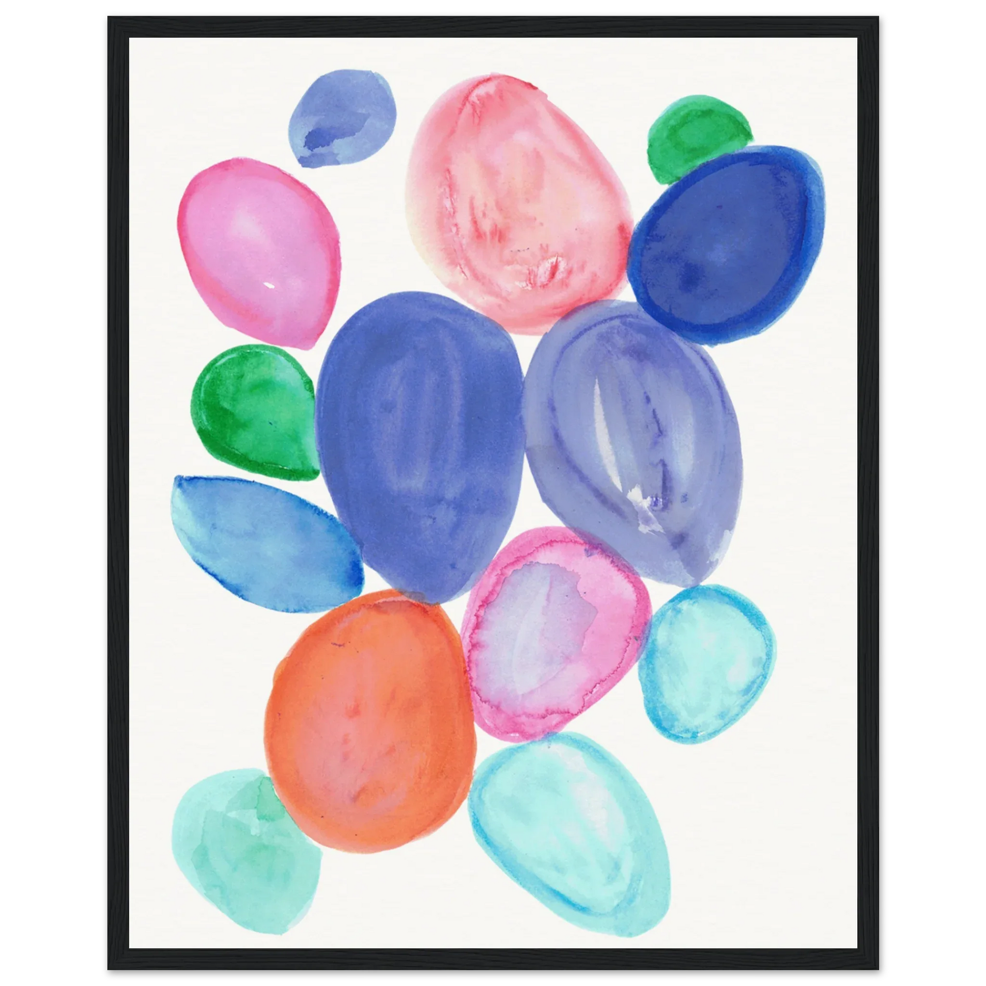 Museum-Quality Matte Paper Wooden Framed Poste Galets Chromatiques - Laure Leprince - Artiste Peintre