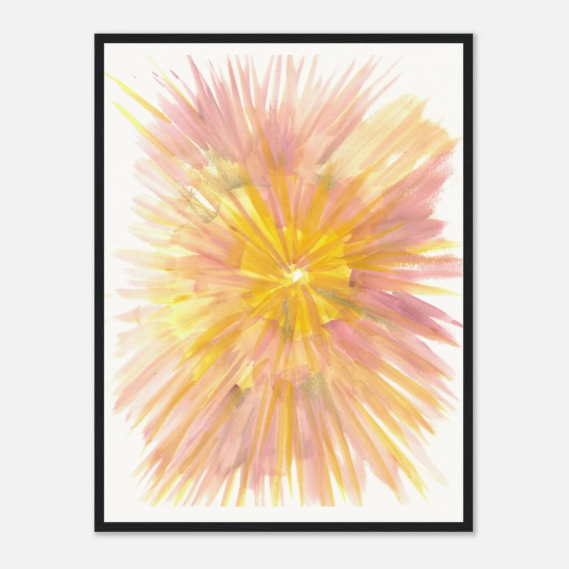 Abstract Watercolor Framed Poster – Museum Quality Jardin des Ombrelles - Laure Leprince - Artiste Peintre