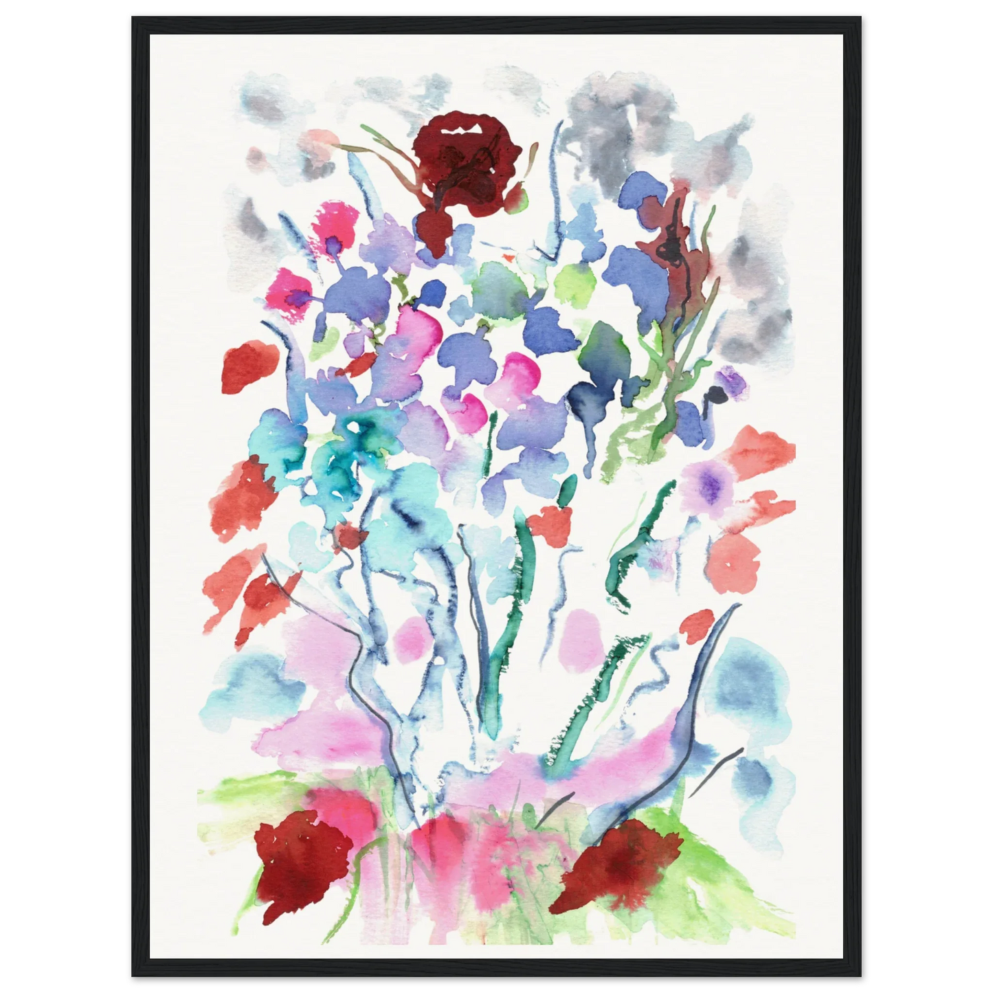 Museum-Quality Matte Paper Wooden Framed Poster FLORAL - Laure Leprince - Artiste Peintre