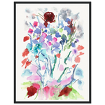 Museum-Quality Matte Paper Wooden Framed Poster FLORAL - Laure Leprince - Artiste Peintre