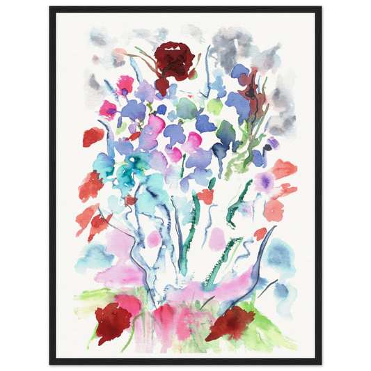 Museum-Quality Matte Paper Wooden Framed Poster FLORAL - Laure Leprince - Artiste Peintre