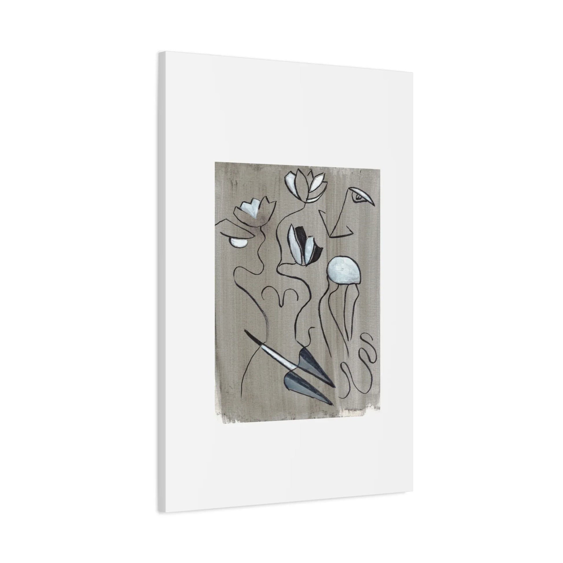 Abstract Femme Lotus Canvas Print — Modern Coastal Wall Art - Laure Leprince - Artiste Peintre