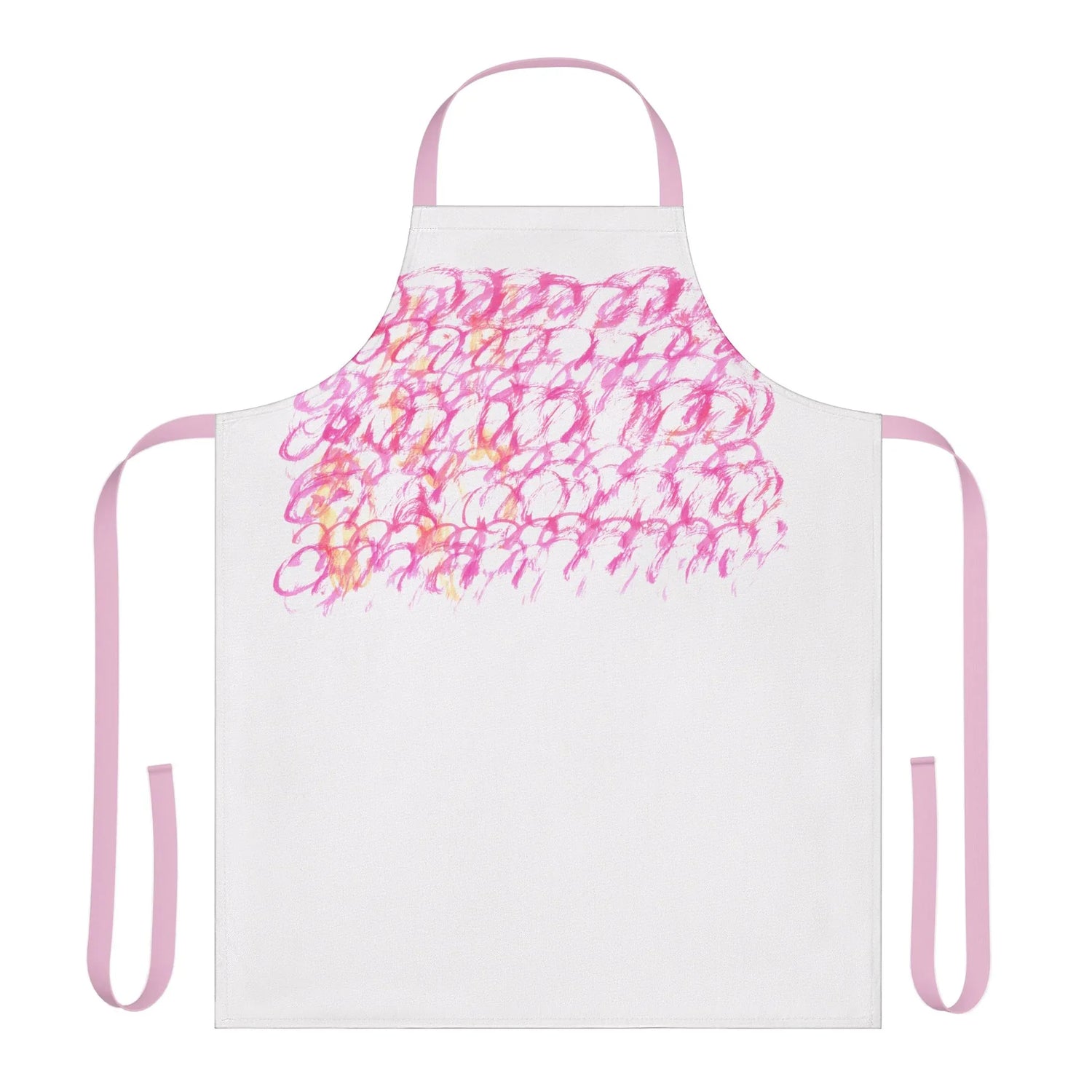 Abstract Apron Pink Waves – Artistic Kitchen Chef Gift - Laure Leprince - Artiste Peintre