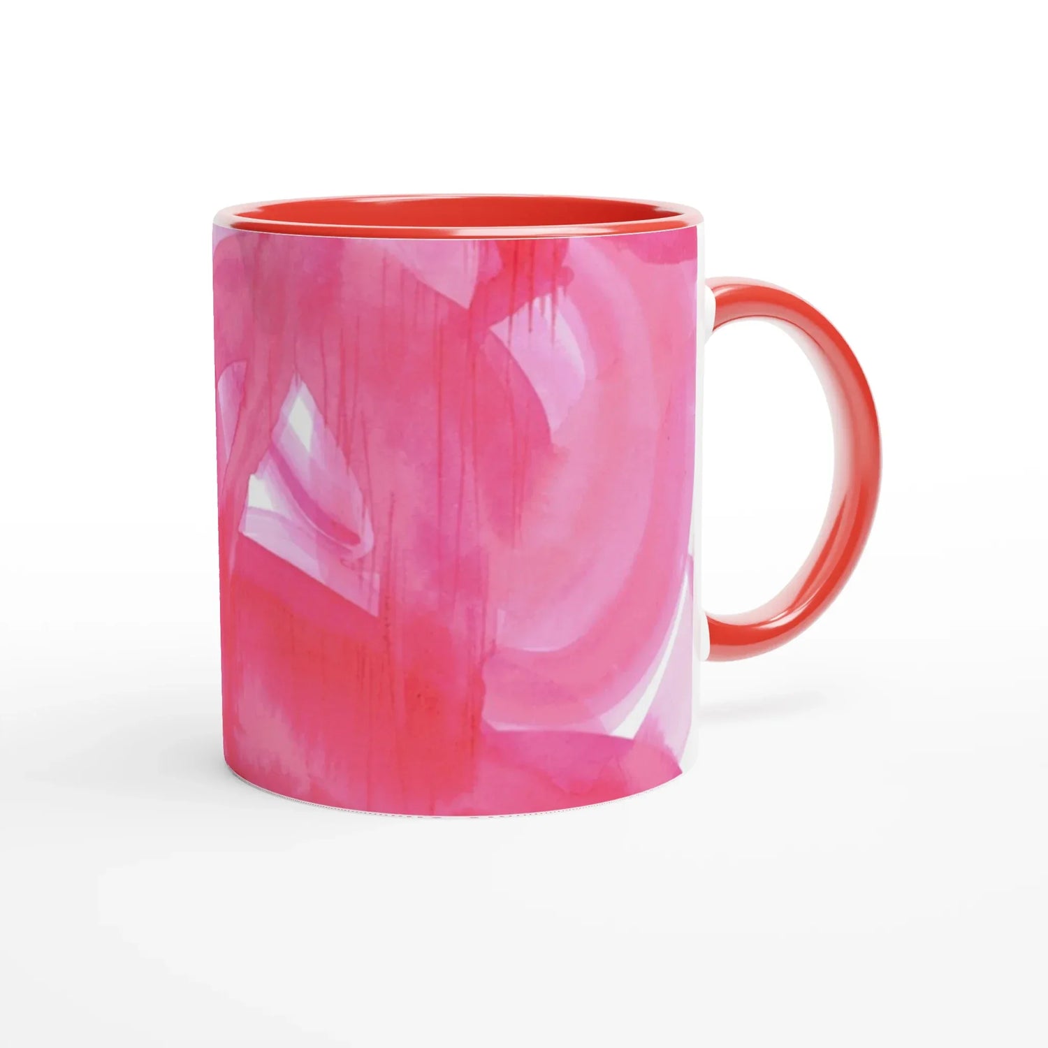 Mug Céramique Blanc 325ml Intérieur Coloré - Ruby Drift Personnalisable - Laure Leprince - Artiste Peintre