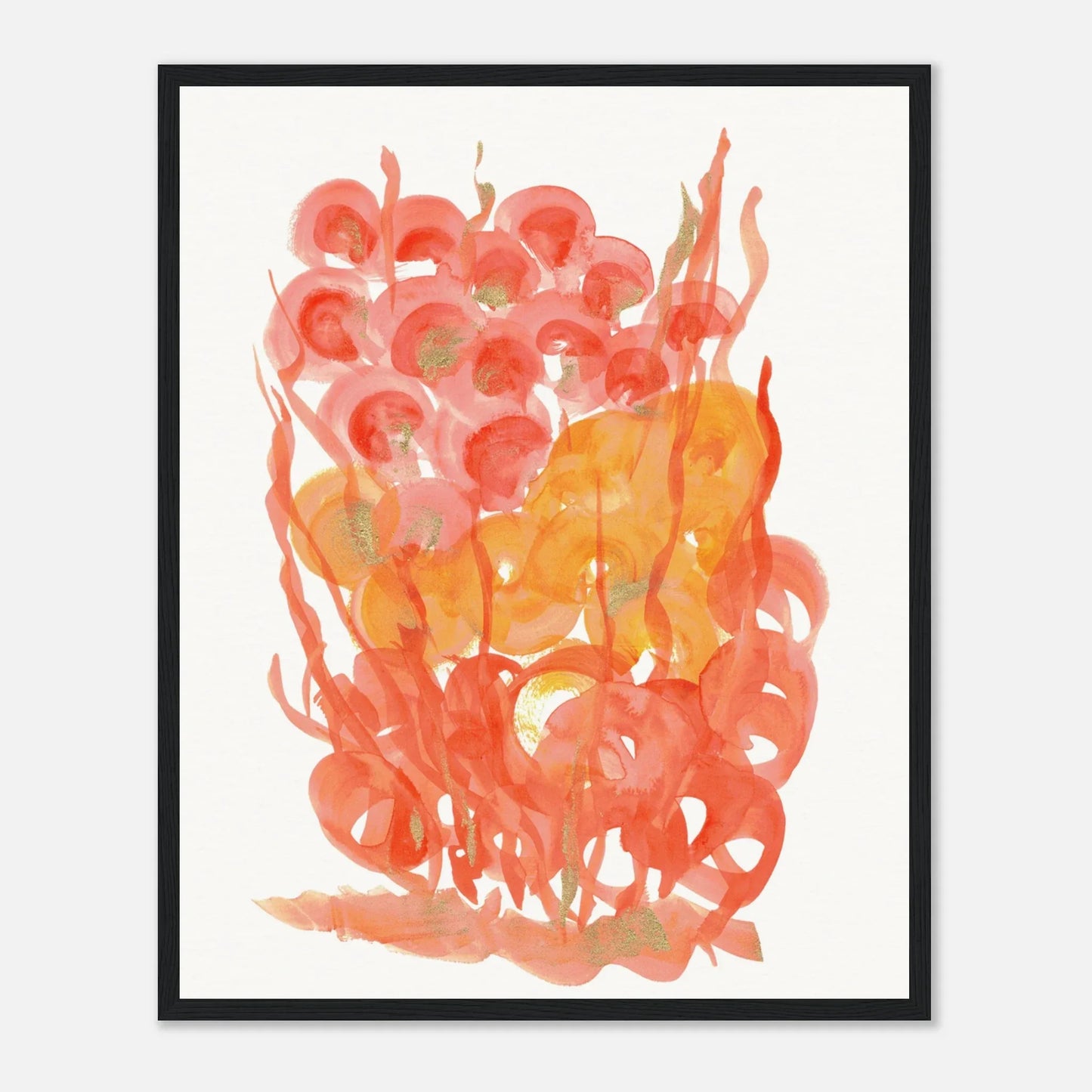 Affiche Encadrée Museum-Quality Matte Paper Wooden Framed Sunrice Floral - Laure Leprince - Artiste Peintre