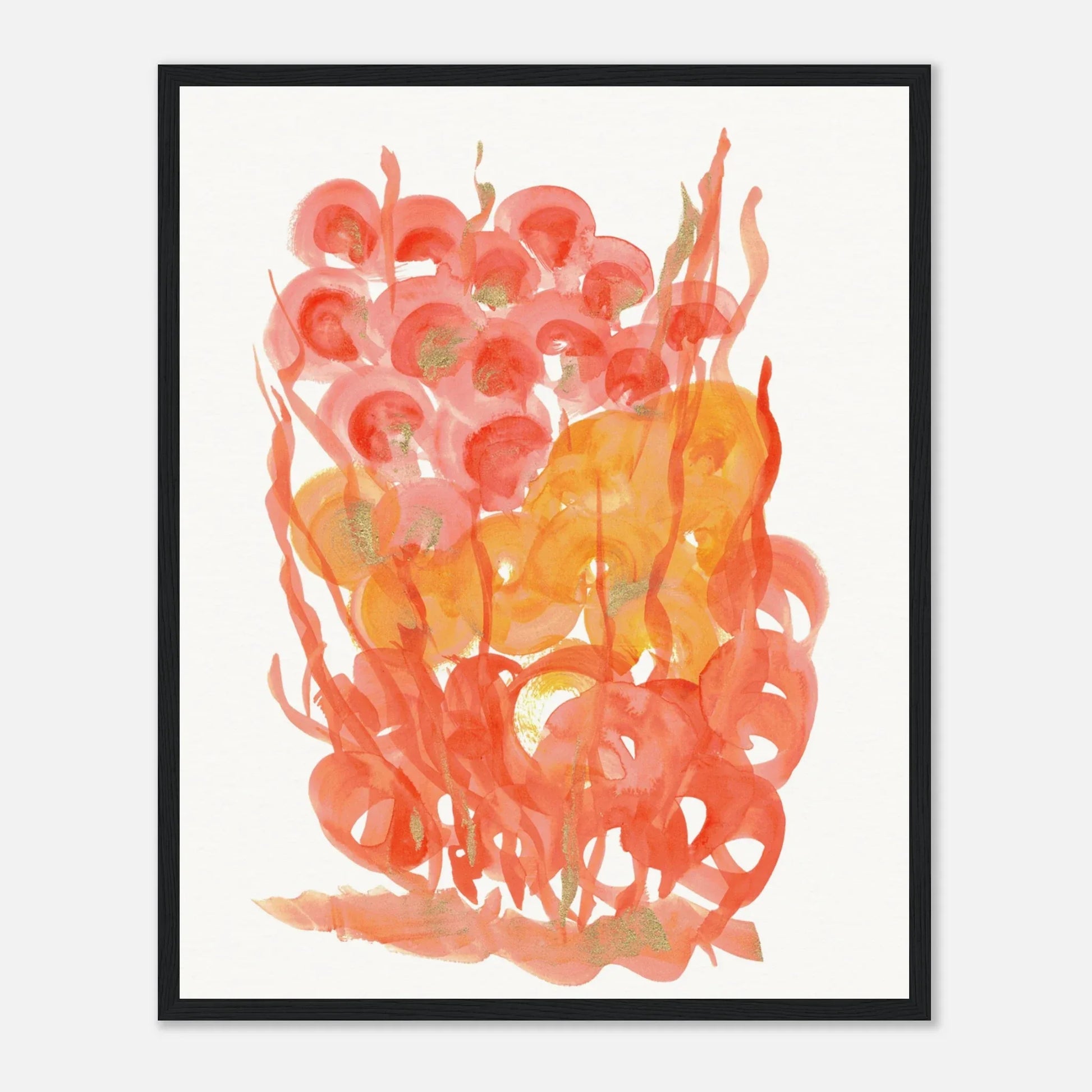 Affiche Encadrée Museum-Quality Matte Paper Wooden Framed Sunrice Floral - Laure Leprince - Artiste Peintre