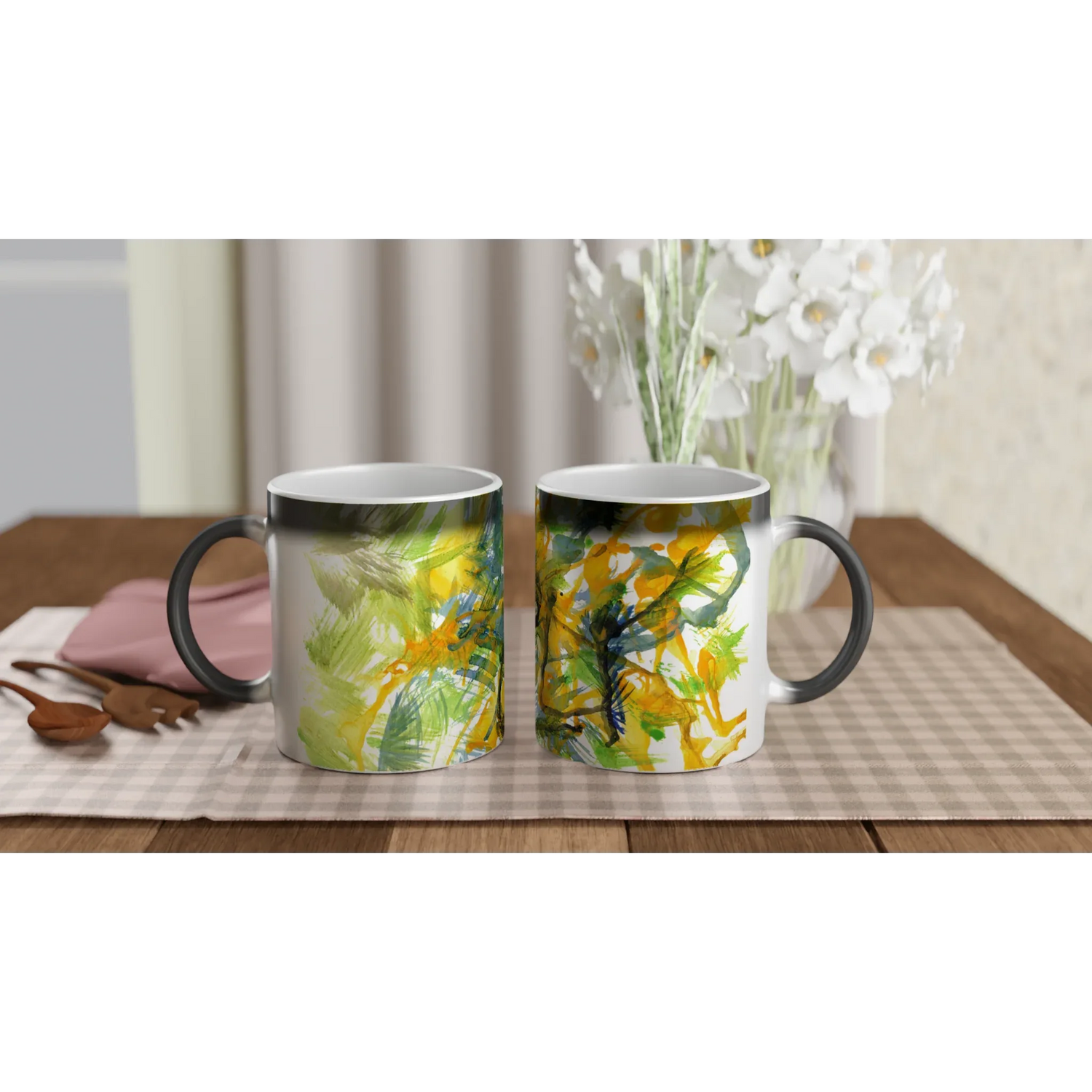 Mug magique en céramique 325 ml Tempête Solaire – Révèlez votre motif à la chaleur - Laure Leprince - Artiste Peintre