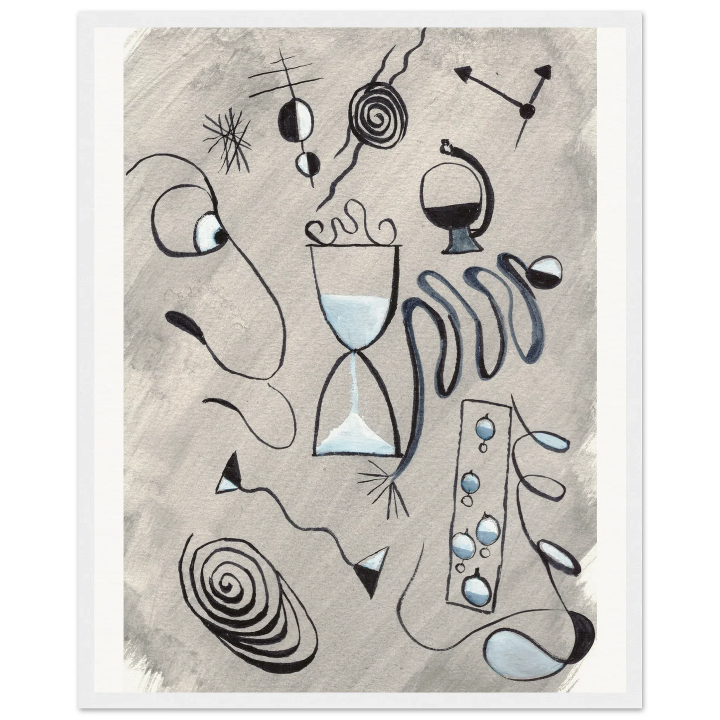 Affiche encadrée bois | Papier mat qualité musée | Aquarelle originale Laure Leprince - Laure Leprince - Artiste Peintre