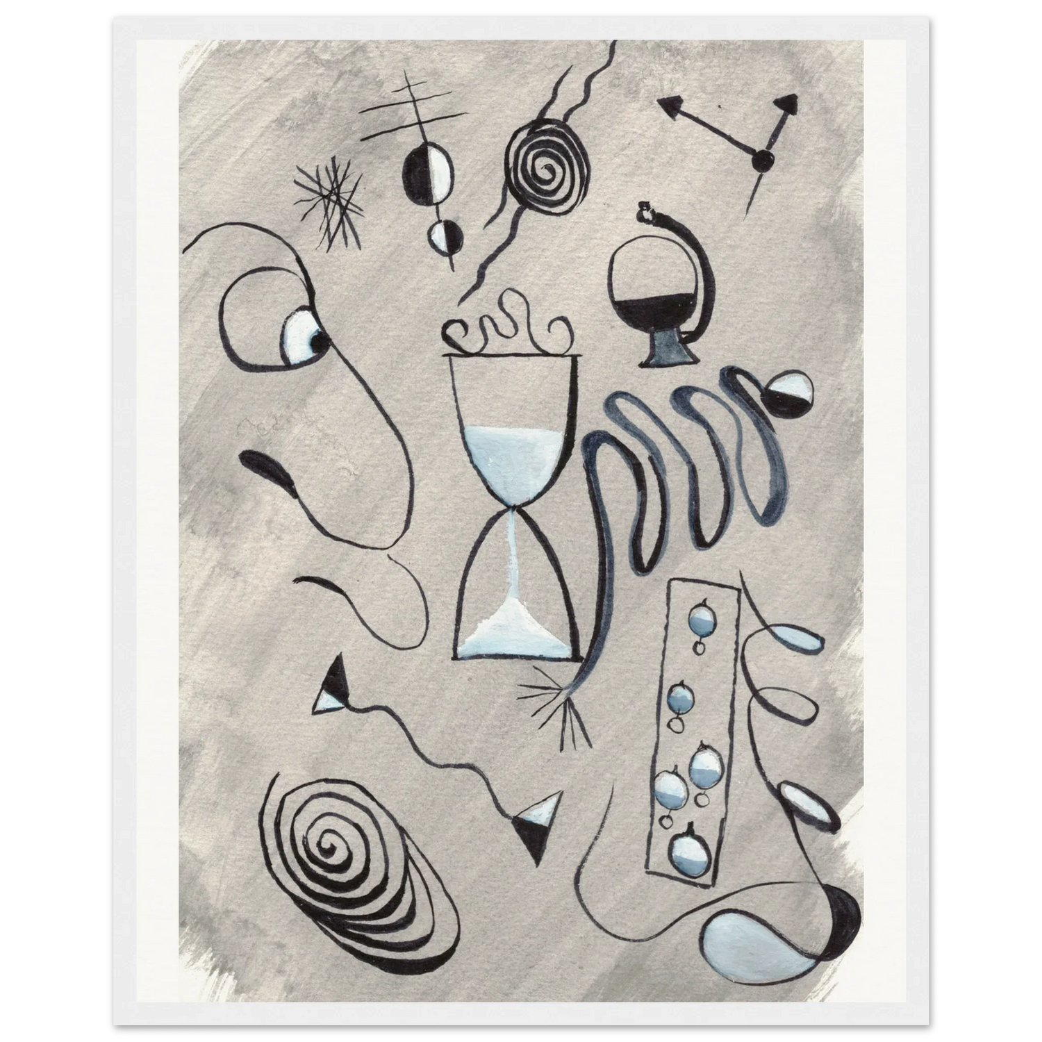 Affiche encadrée bois | Papier mat qualité musée | Aquarelle originale Laure Leprince - Laure Leprince - Artiste Peintre