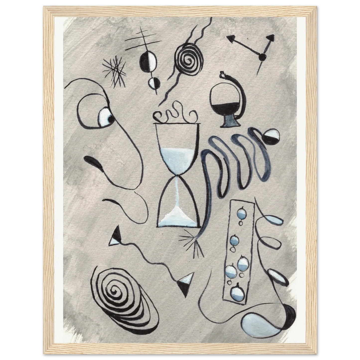 Affiche encadrée bois | Papier mat qualité musée | Aquarelle originale Laure Leprince - Laure Leprince - Artiste Peintre
