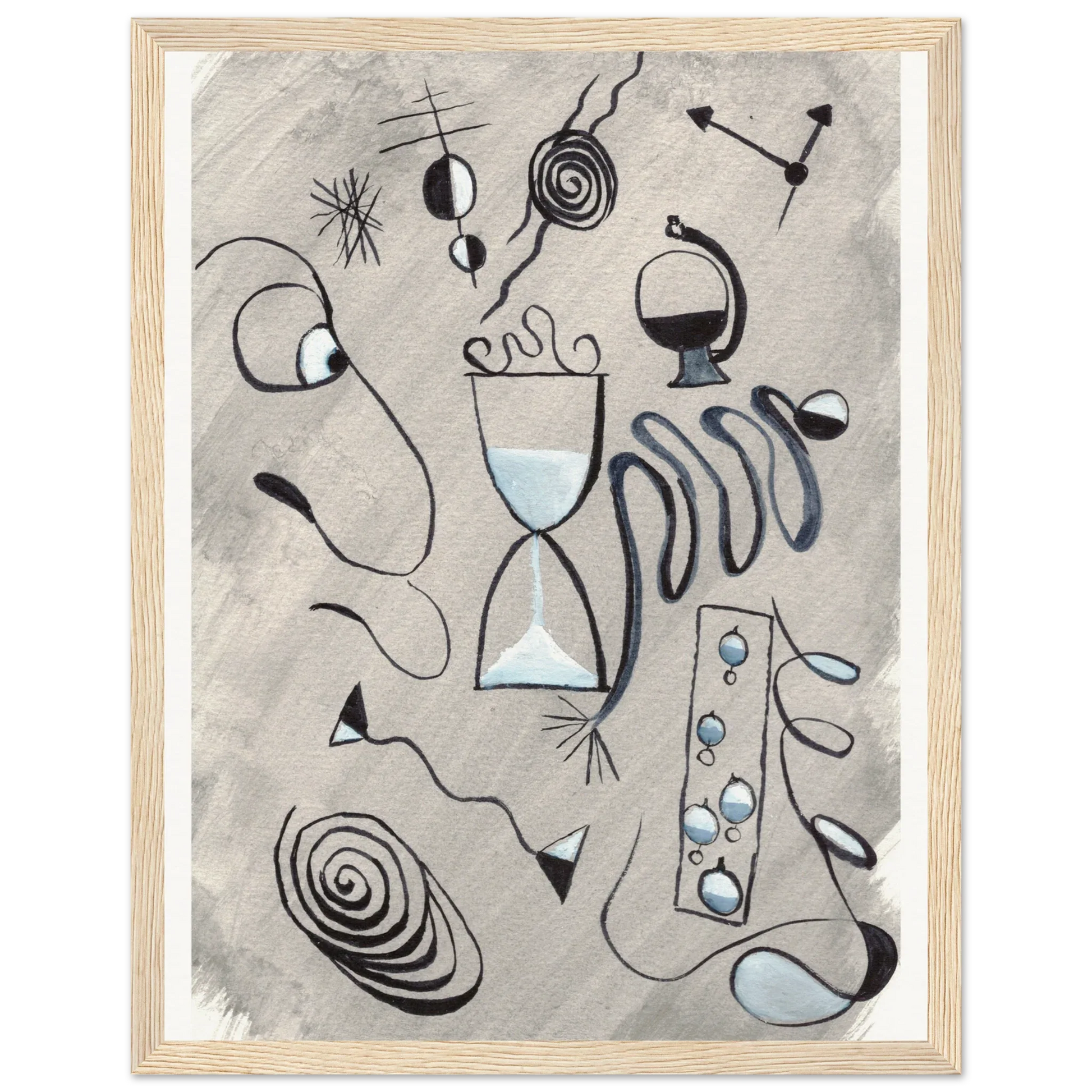 Affiche encadrée bois | Papier mat qualité musée | Aquarelle originale Laure Leprince - Laure Leprince - Artiste Peintre