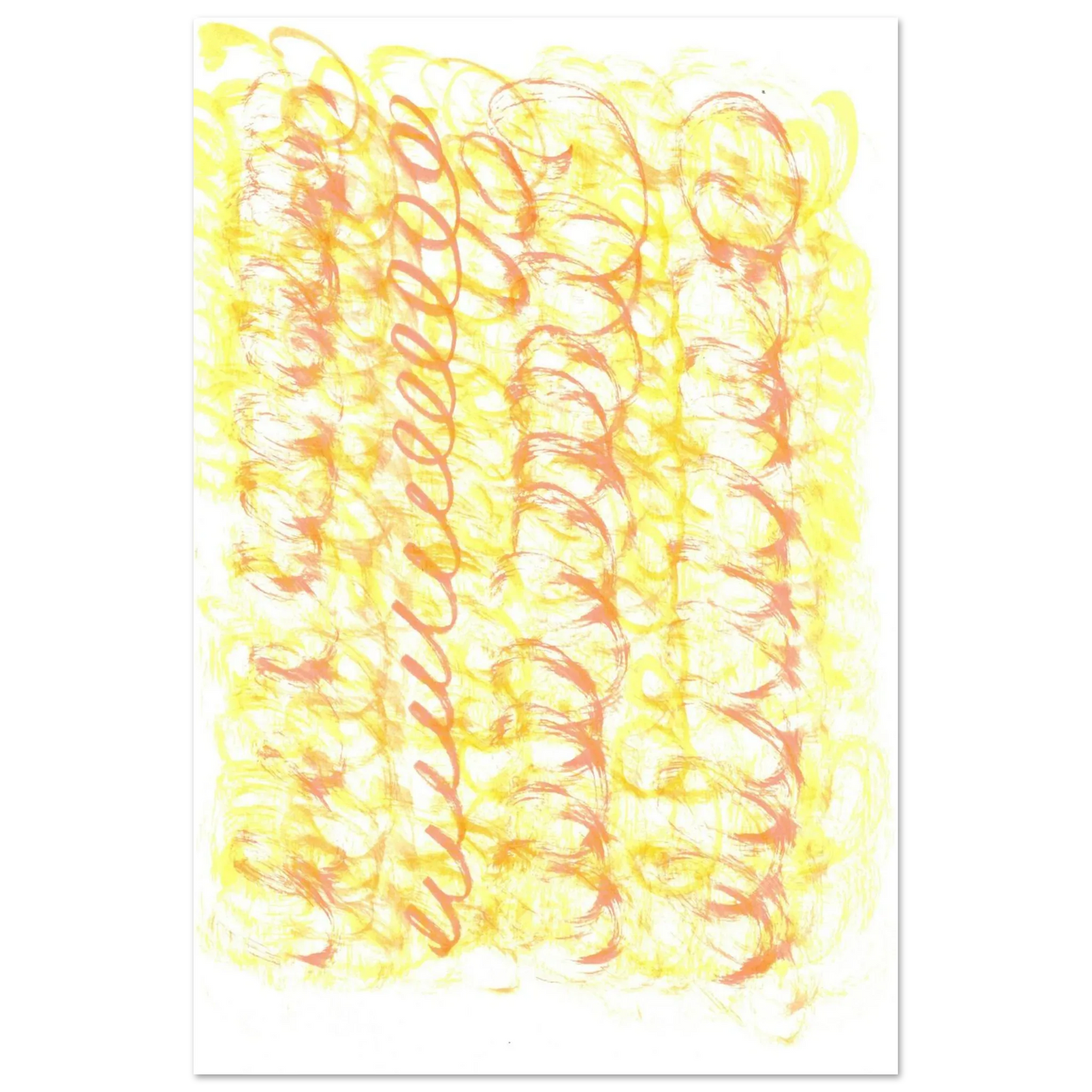 Sun-Kissed Abstract Swirls: Premium Matte Paper Poster - Vibrant Aquarelle Art for Any Space - Laure Leprince - Artiste Peintre