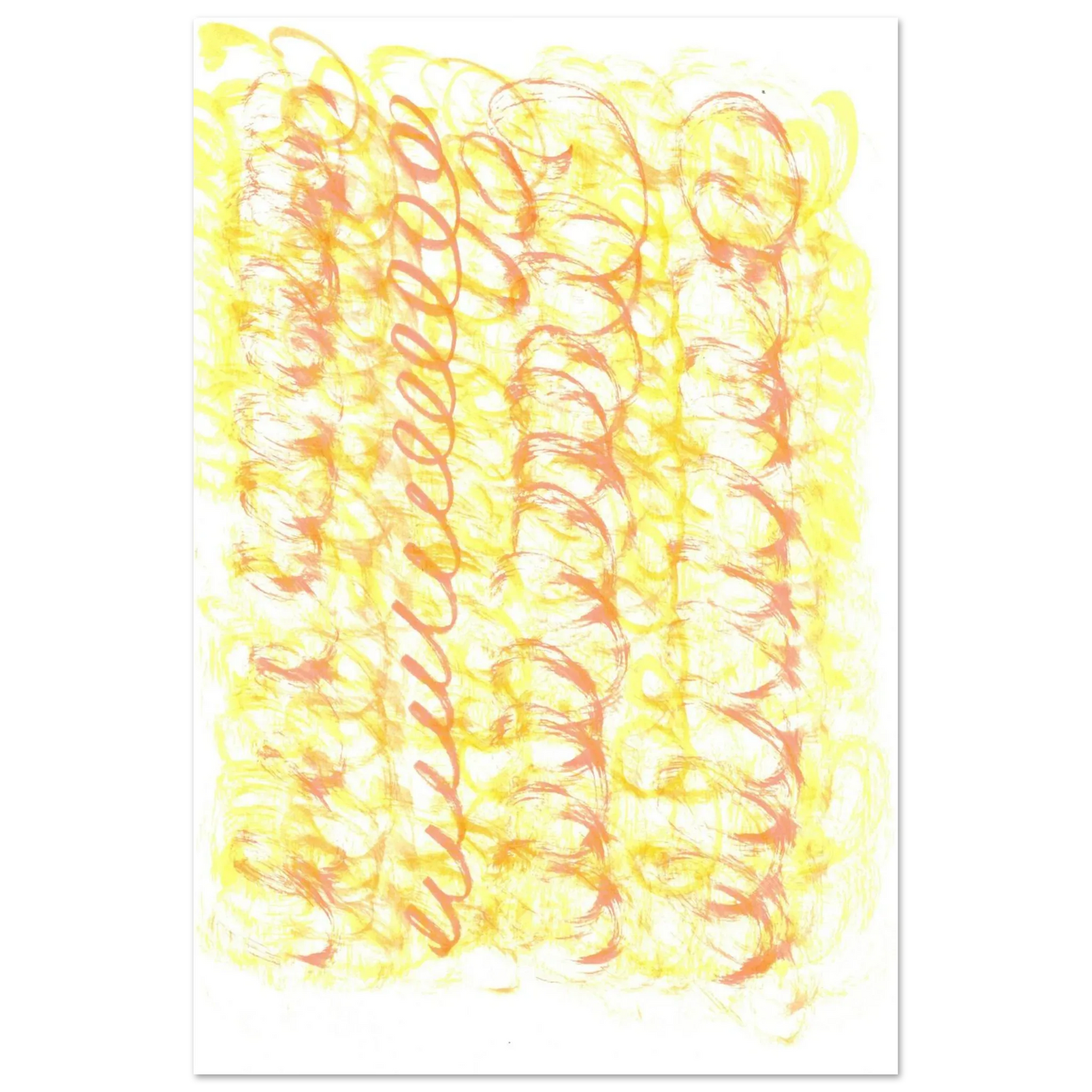 Sun-Kissed Abstract Swirls: Premium Matte Paper Poster - Vibrant Aquarelle Art for Any Space - Laure Leprince - Artiste Peintre