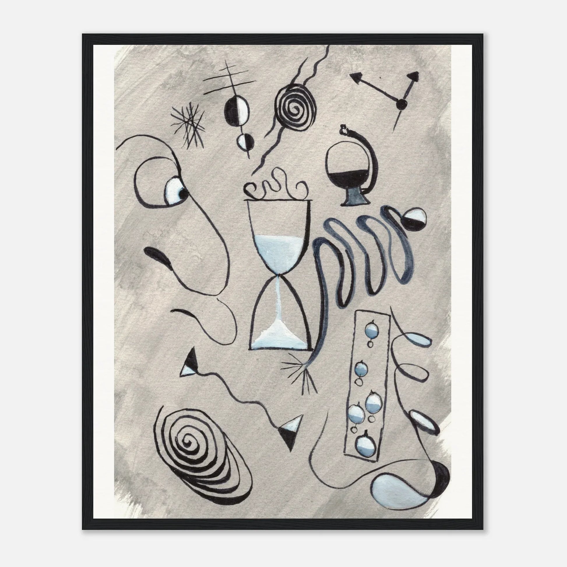 Affiche encadrée bois | Papier mat qualité musée | Aquarelle originale Laure Leprince - Laure Leprince - Artiste Peintre