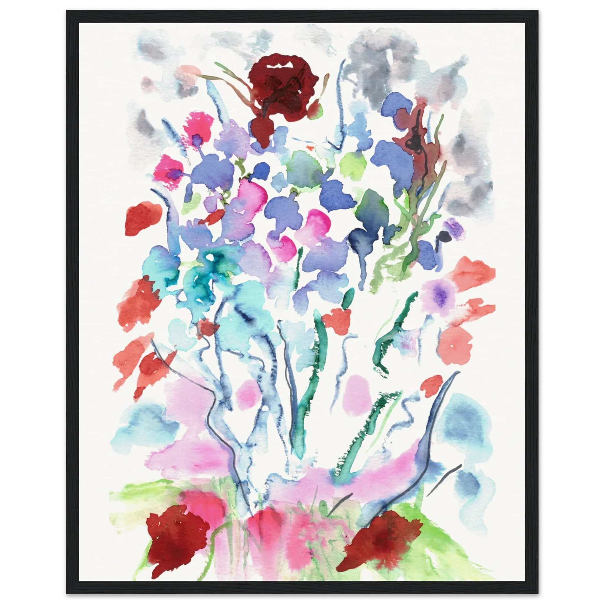 Museum-Quality Matte Paper Wooden Framed Poster FLORAL - Laure Leprince - Artiste Peintre