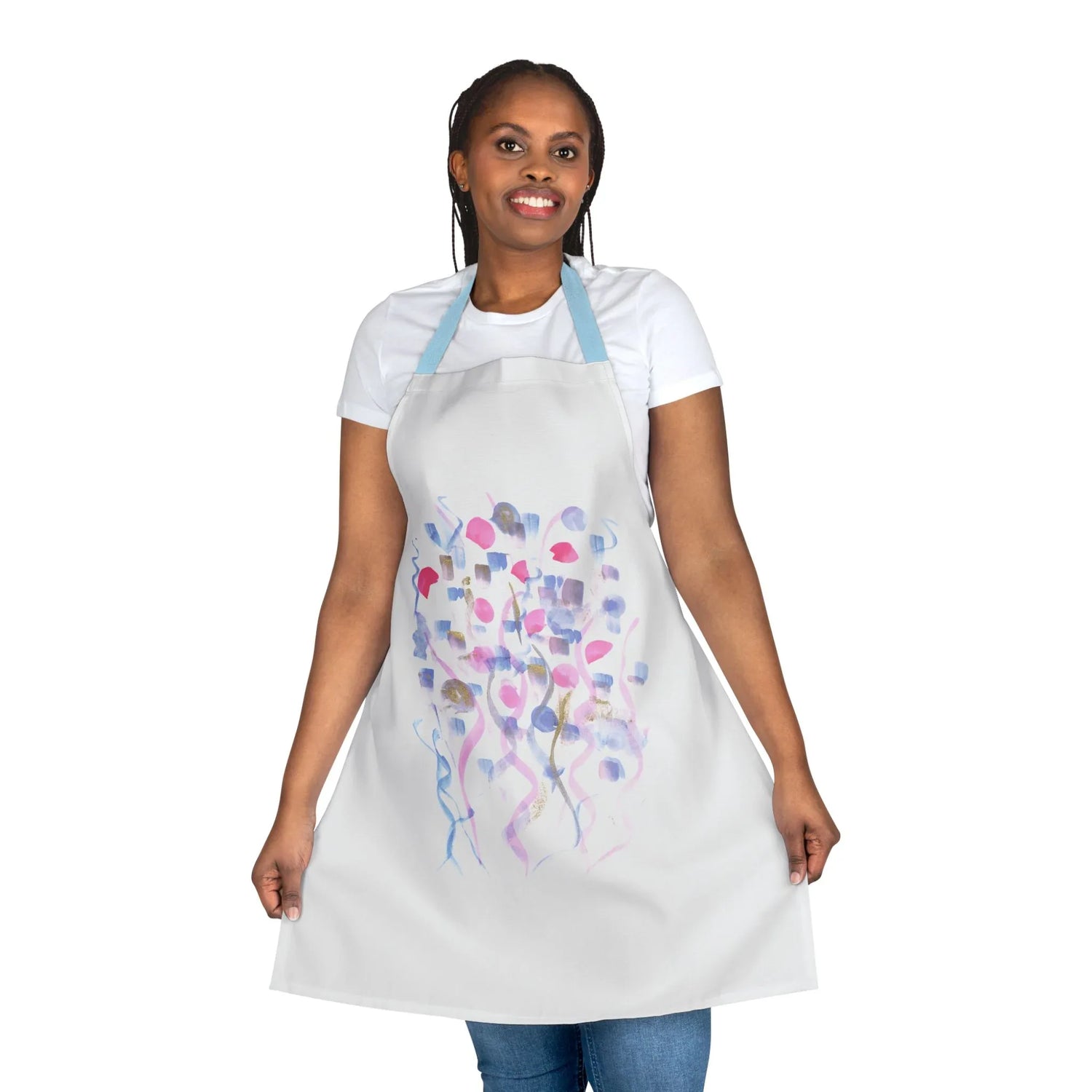 Abstract Apron Petal Drift– Artistic Kitchen Chef Gift - Laure Leprince - Artiste Peintre