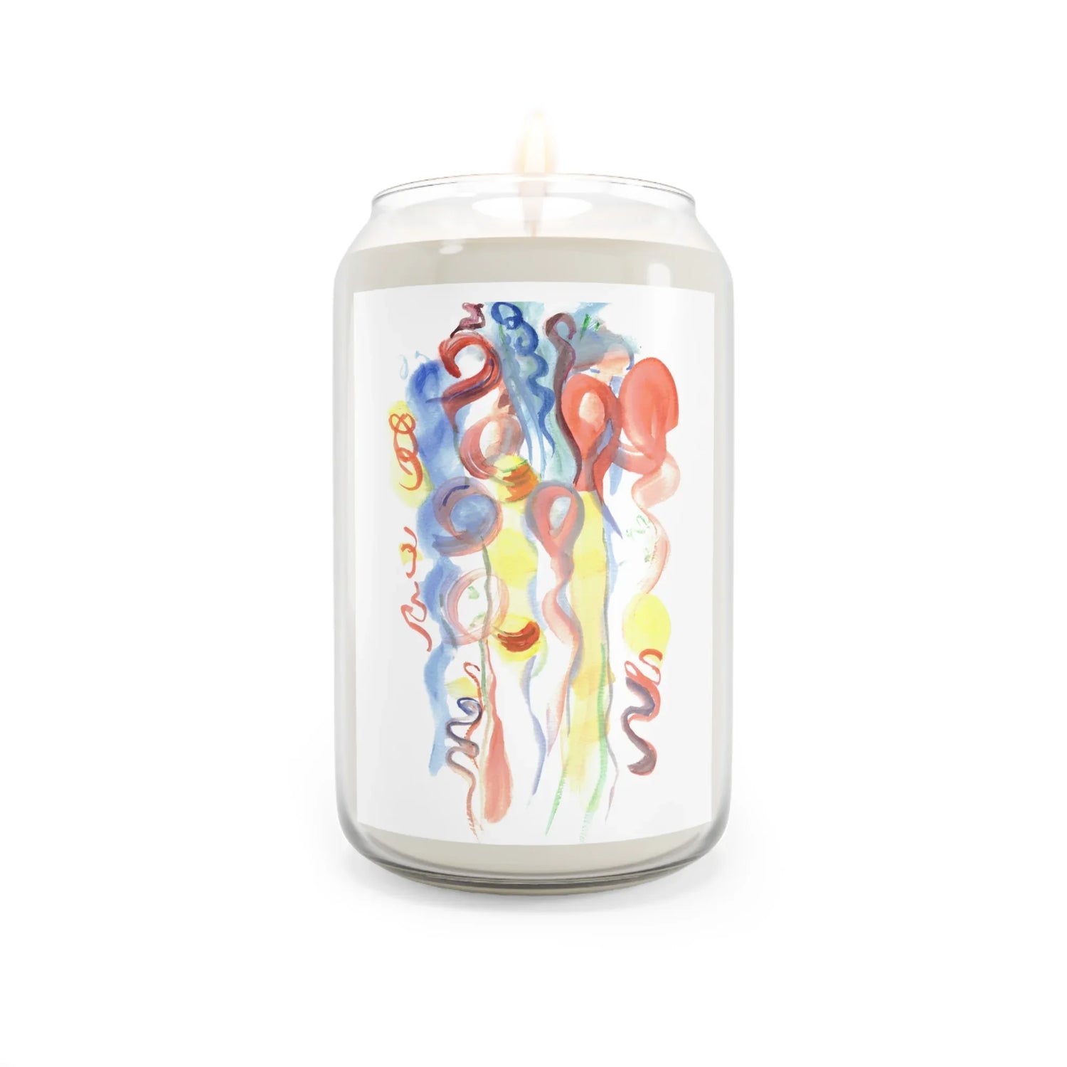 Holiday Brown Candle Soy Candle Les Serpentins — 13.75oz Scented Christmas Centerpiece - Laure Leprince - Artiste Peintre