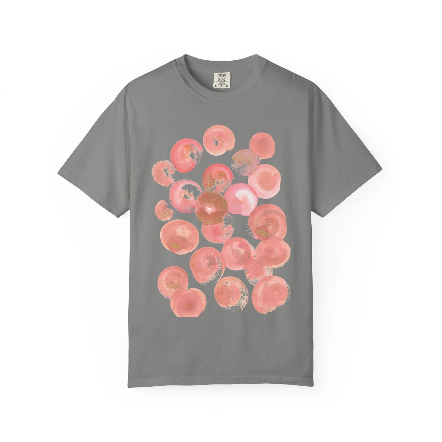 Abstract Rosee Petale T-Shirt — Bright Watercolor Square Art Tee - Laure Leprince - Artiste Peintre