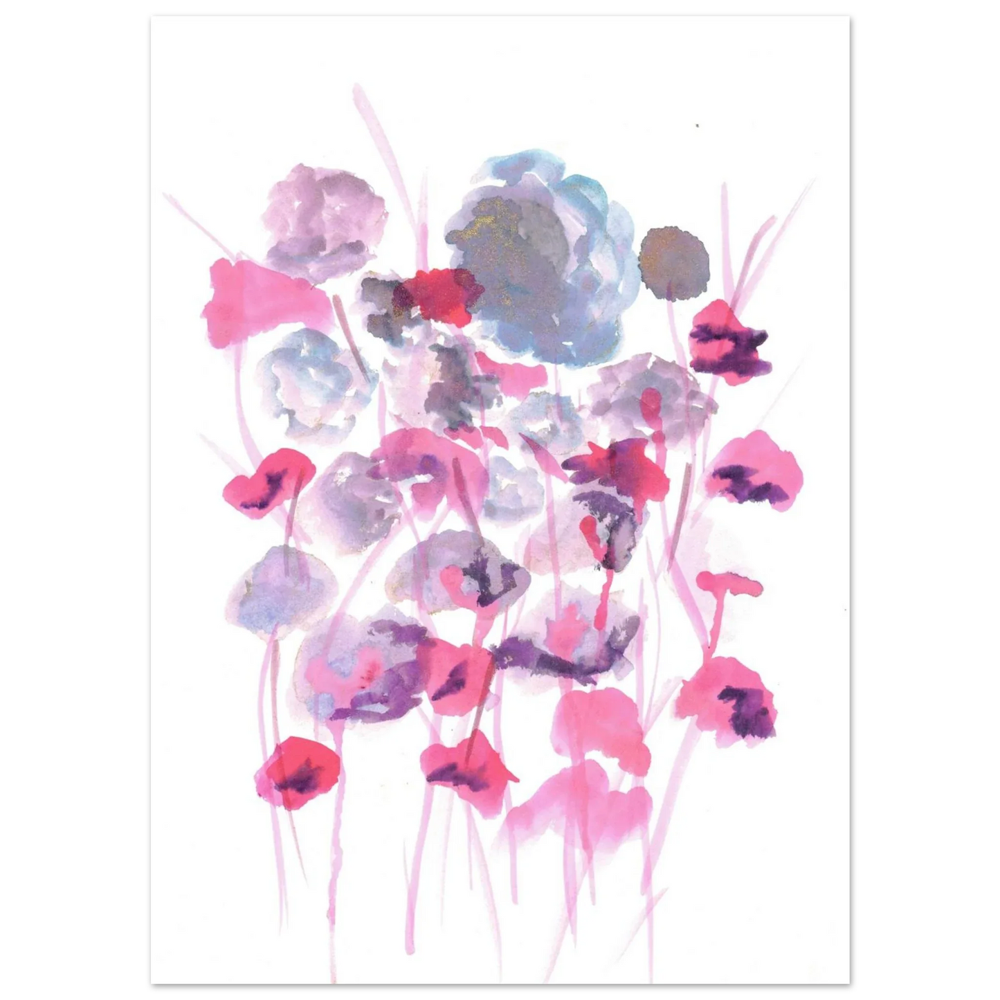 Premium Matte Paper Poster Aquarelle Originale RDJ3-12 - Laure Leprince - Artiste Peintre