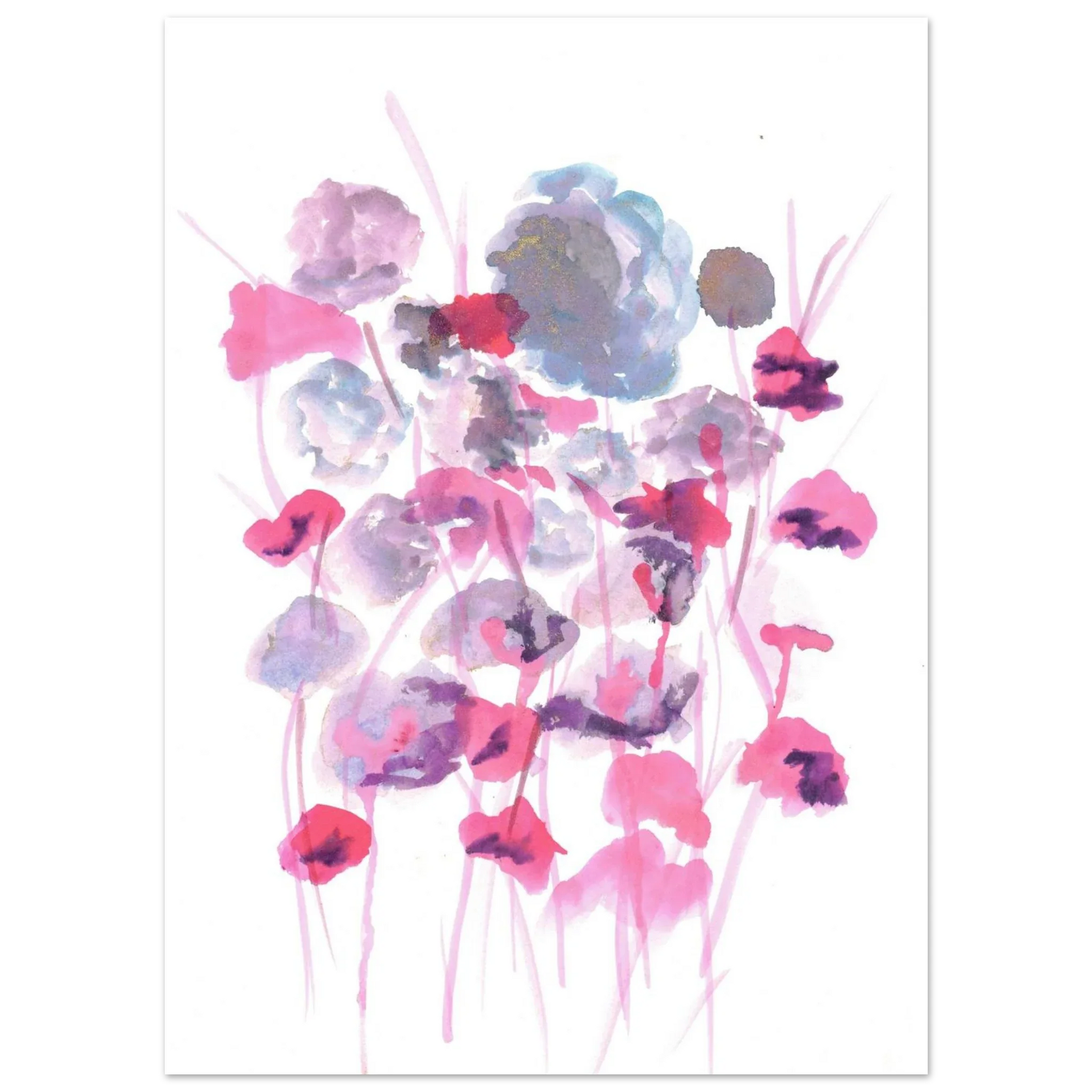 Premium Matte Paper Poster Aquarelle Originale RDJ3-12 - Laure Leprince - Artiste Peintre