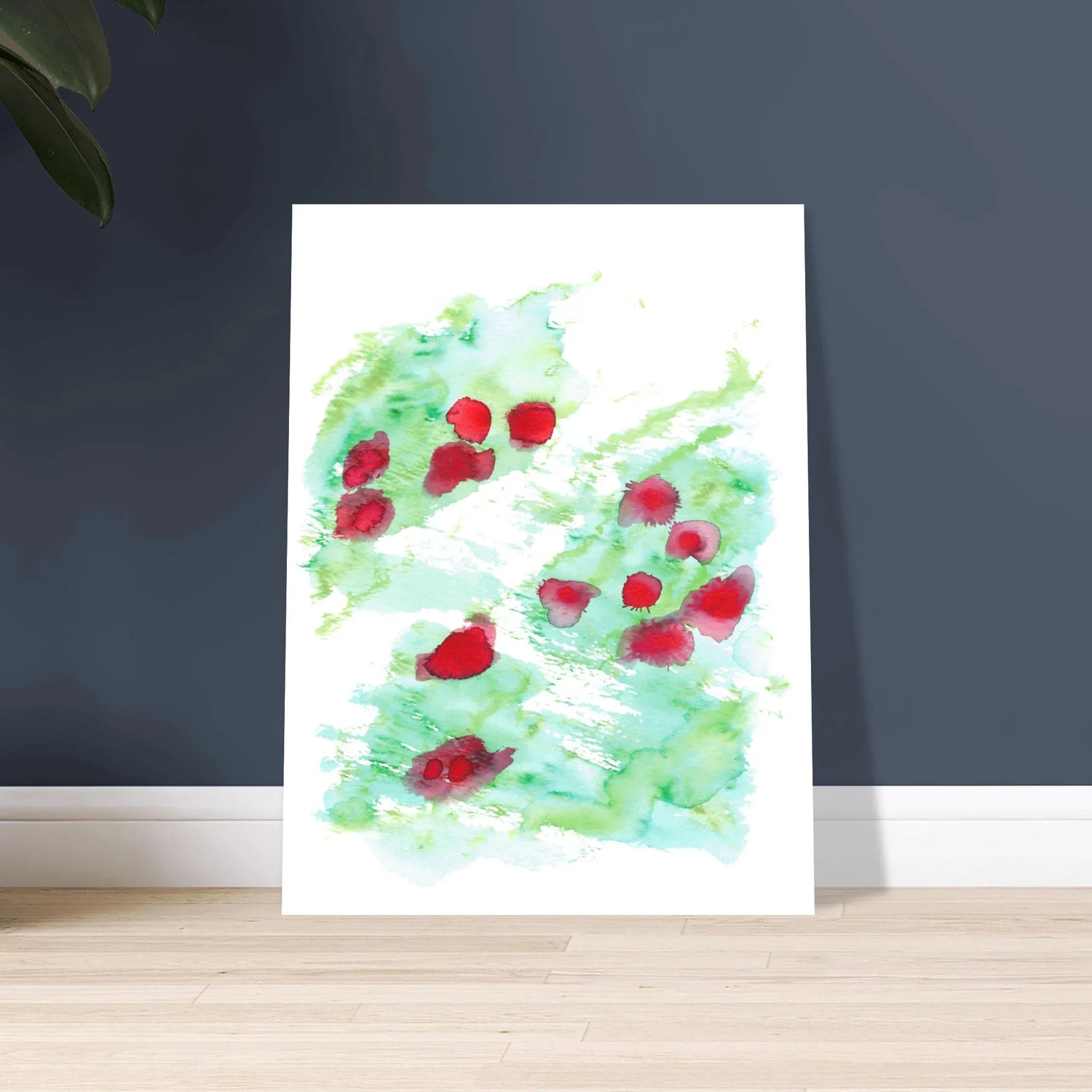 Affiche premium sur papier mat Eclats Rouges – Art mural de qualité supérieure - Laure Leprince - Artiste Peintre