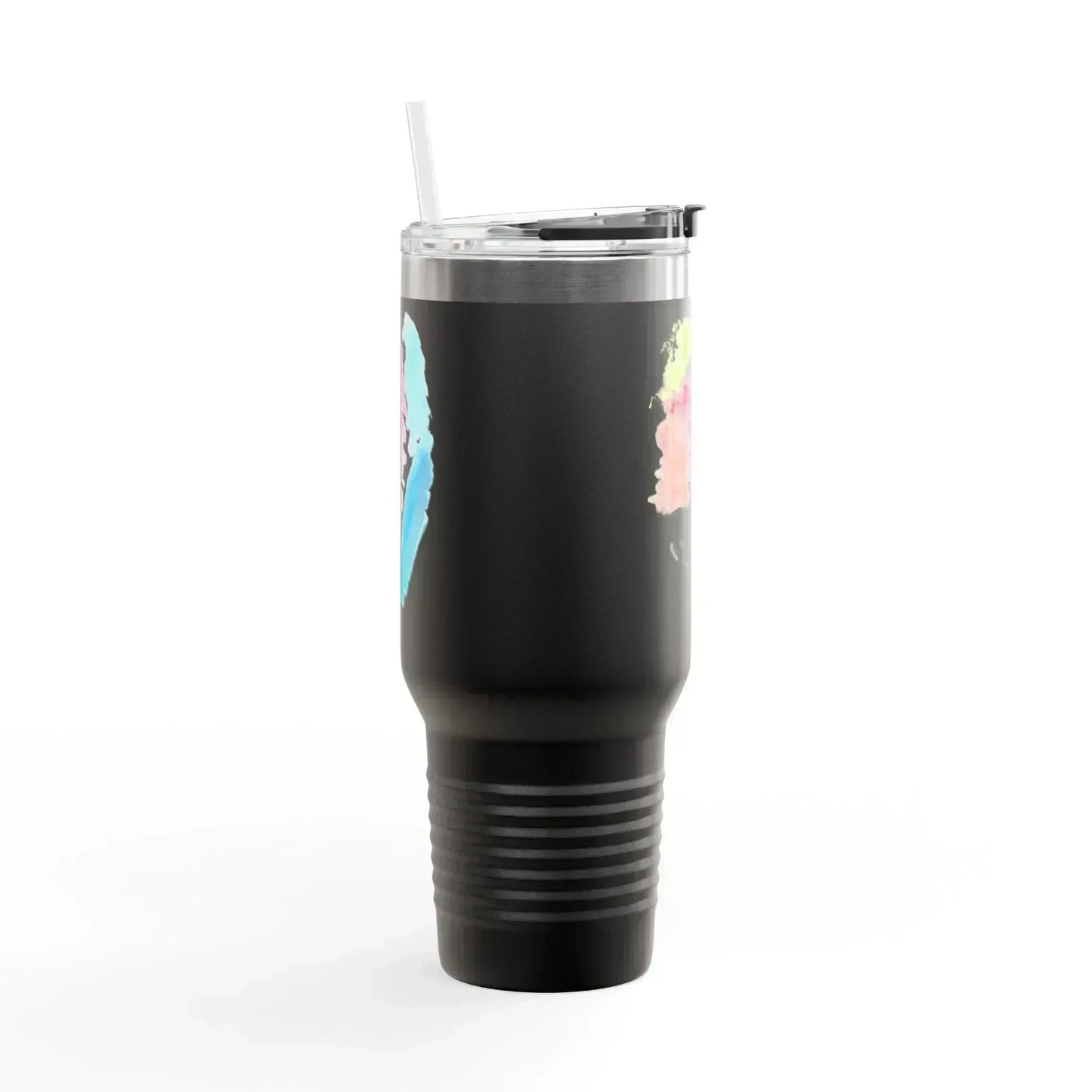 40oz Insulated Travel Mug – Aurora Pastel Watercolor Design - Laure Leprince - Artiste Peintre