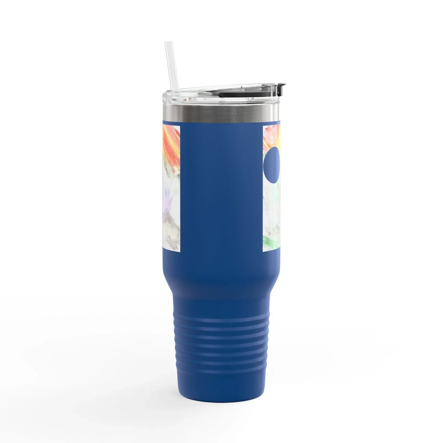 40oz Insulated Travel Mug –Lavander Drift Watercolor Design - Laure Leprince - Artiste Peintre