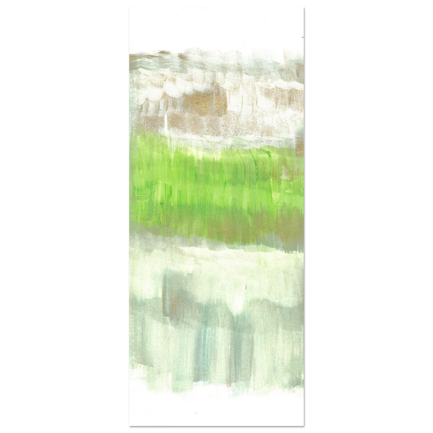 Abstract Spring Meadow with Gold Shimmer - Premium Matte Paper Poster RDJ3-1 - Laure Leprince - Artiste Peintre