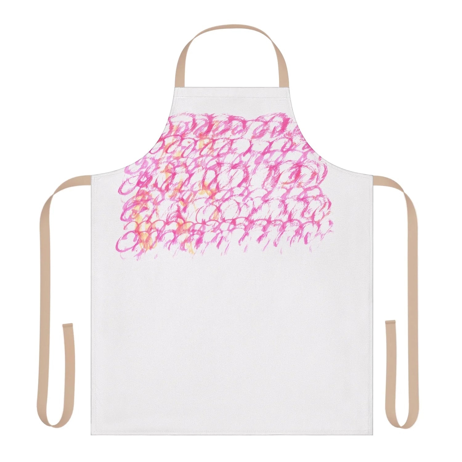 Abstract Apron Pink Waves – Artistic Kitchen Chef Gift - Laure Leprince - Artiste Peintre
