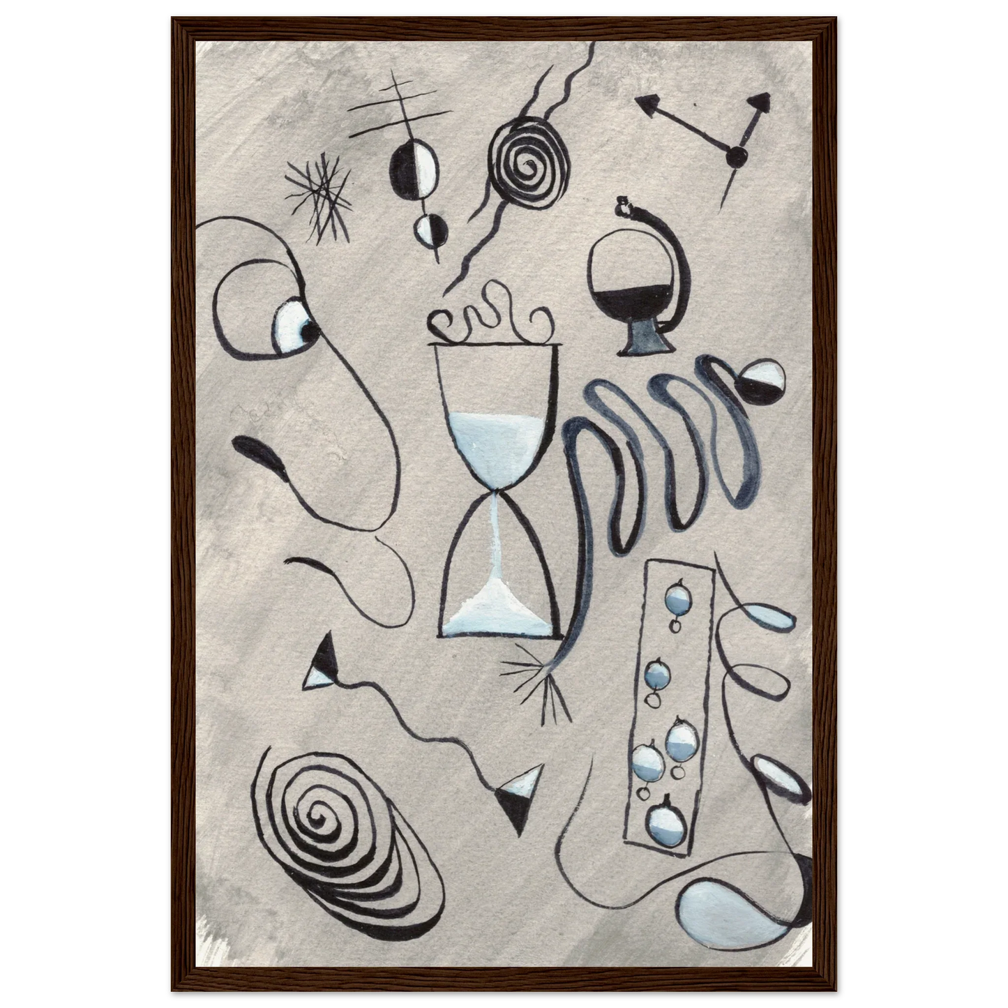 Affiche encadrée bois | Papier mat qualité musée | Aquarelle originale Laure Leprince - Laure Leprince - Artiste Peintre