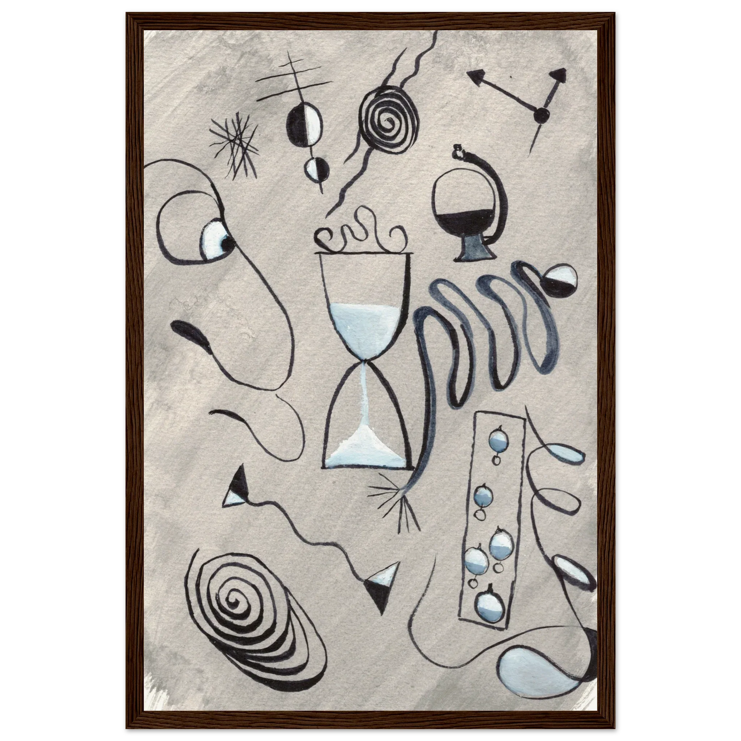 Affiche encadrée bois | Papier mat qualité musée | Aquarelle originale Laure Leprince - Laure Leprince - Artiste Peintre