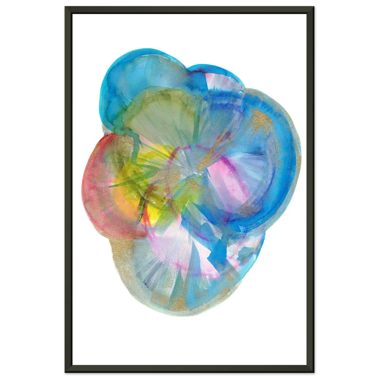 Classic Semi-Glossy Paper Metal Framed Poste Crystal Bloom - Laure Leprince - Artiste Peintre