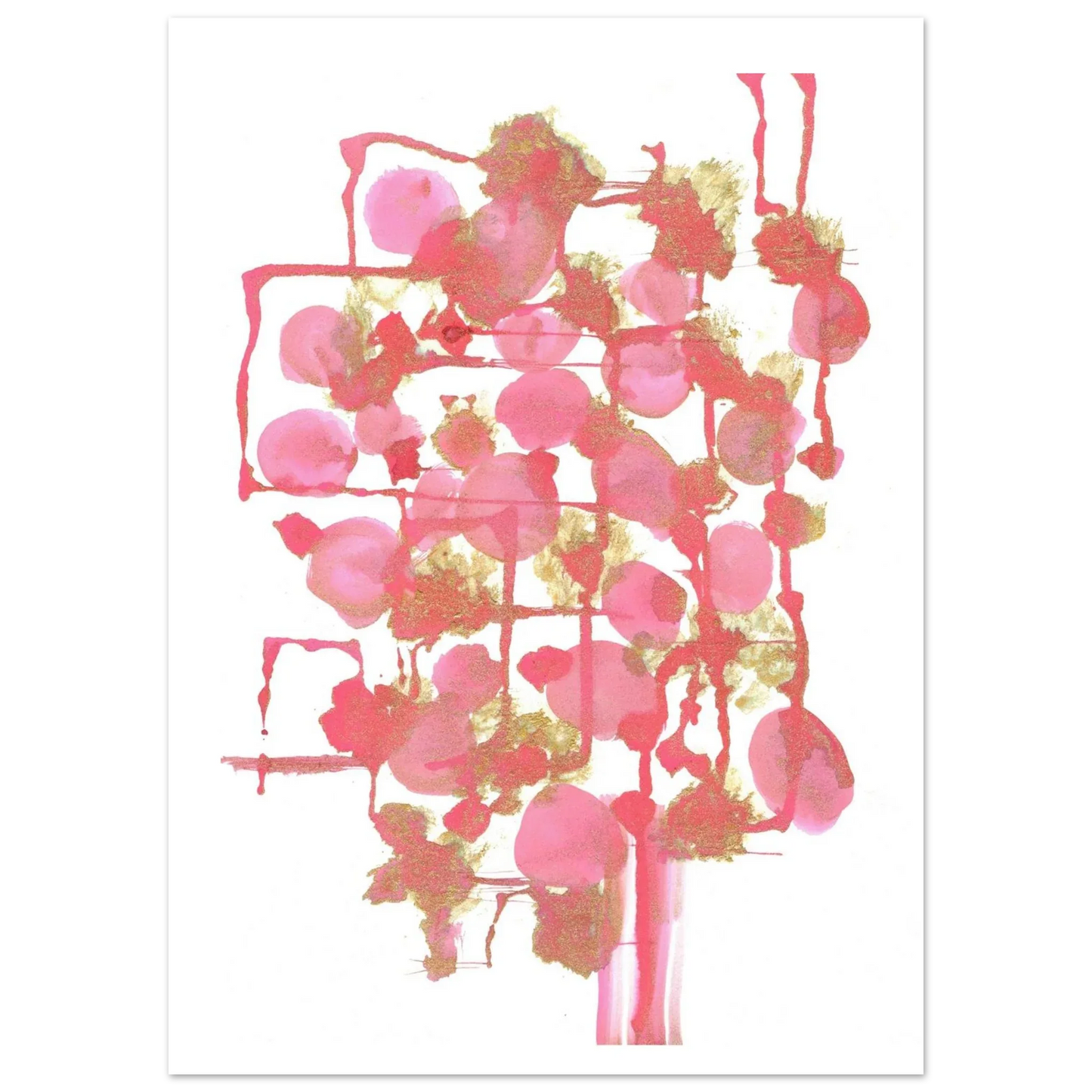 Premium Matte Paper Poster Aquarelle Originale RDJ3-11 - Laure Leprince - Artiste Peintre