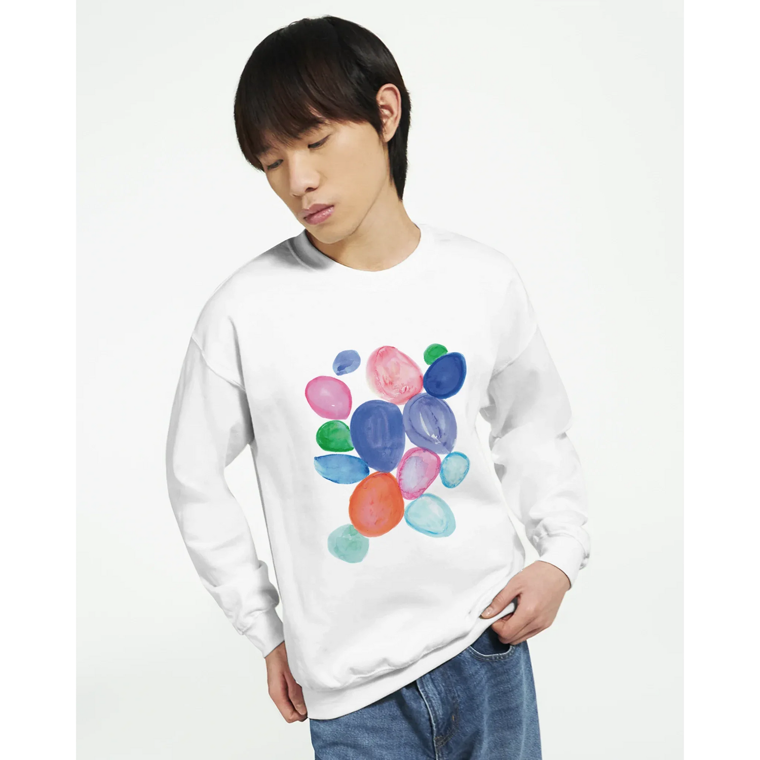 Sweatshirt Unisexe Classique – Impression Artistique Multicolore | Premium Cotton Blend - Laure Leprince - Artiste Peintre