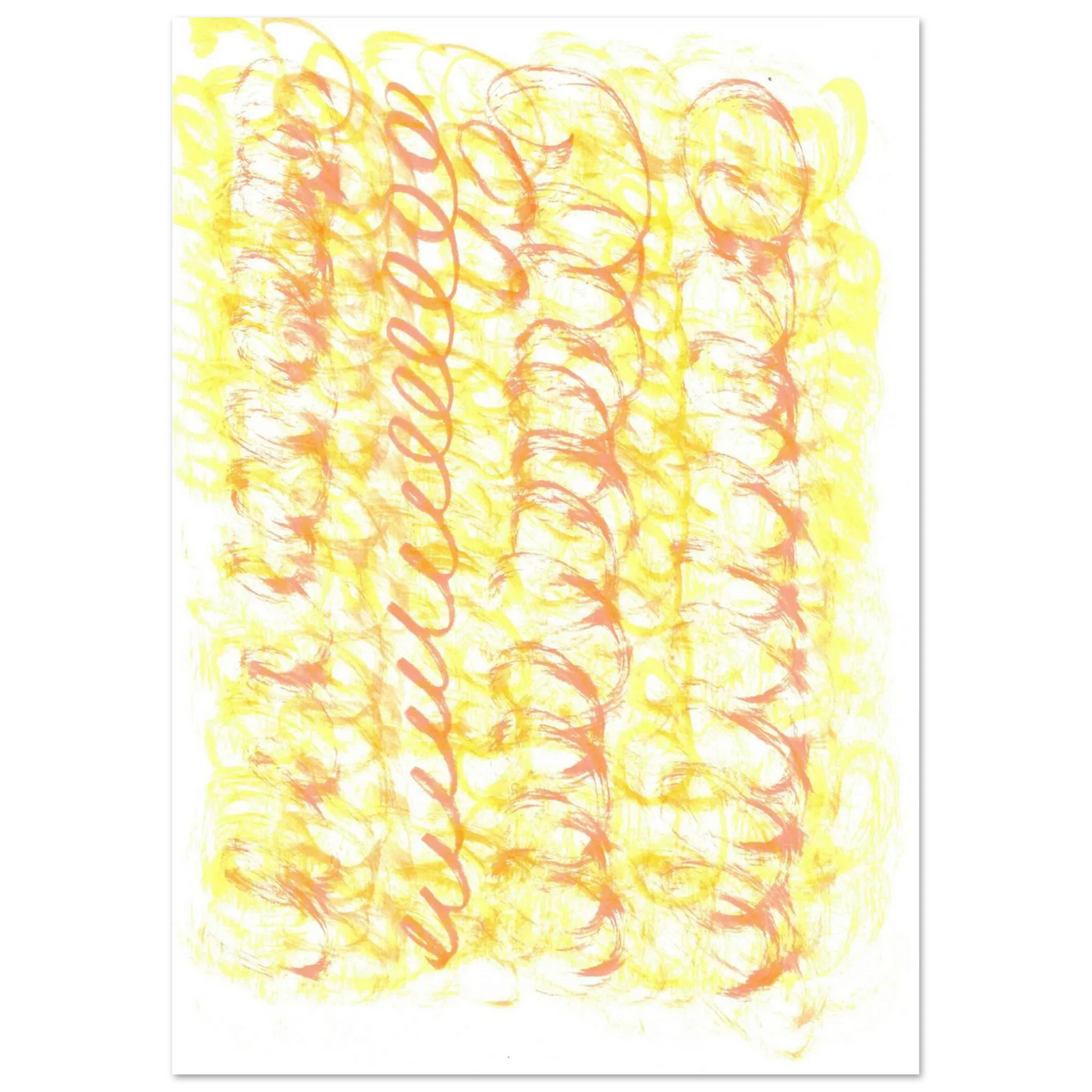 Sun-Kissed Abstract Swirls: Premium Matte Paper Poster - Vibrant Aquarelle Art for Any Space - Laure Leprince - Artiste Peintre