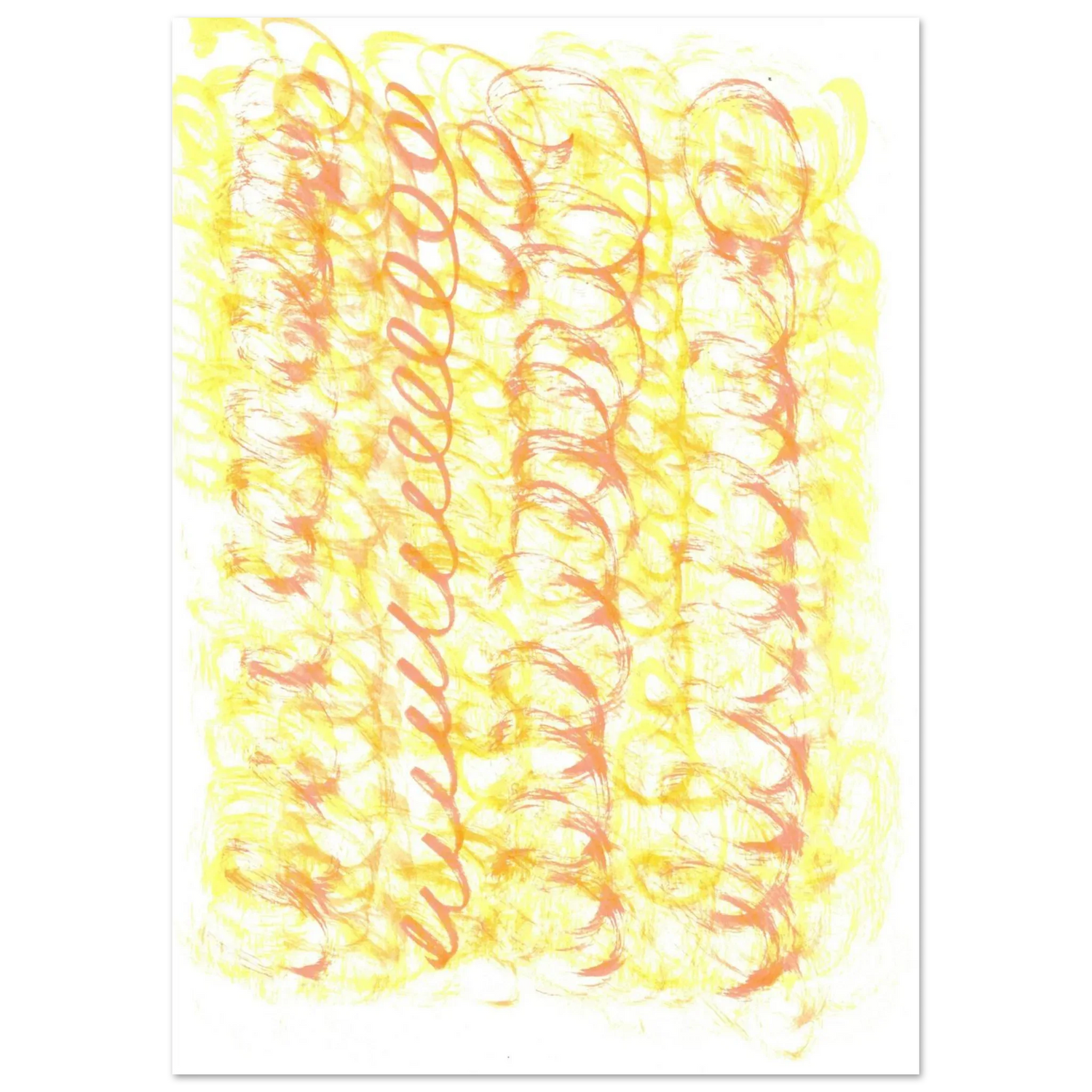 Sun-Kissed Abstract Swirls: Premium Matte Paper Poster - Vibrant Aquarelle Art for Any Space - Laure Leprince - Artiste Peintre