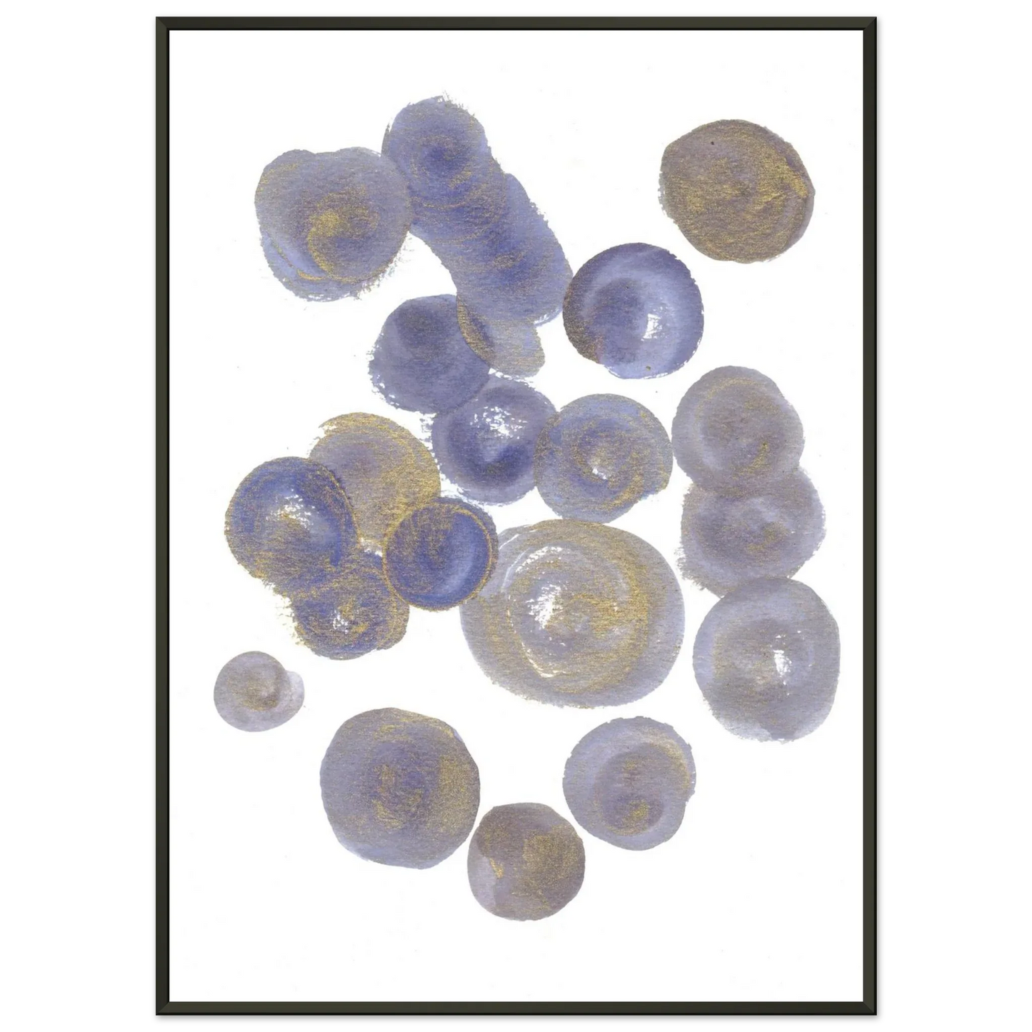 Classic Semi-Glossy Paper Metal Framed Poster Sphères - Laure Leprince - Artiste Peintre