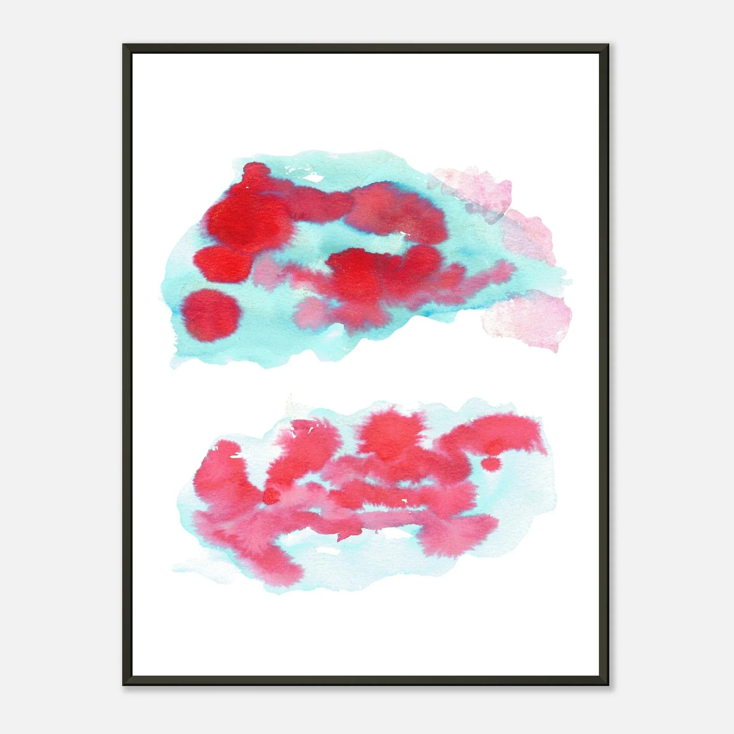 Classic Semi-Glossy Paper Metal Framed Poste Brumes Carmin - Laure Leprince - Artiste Peintre