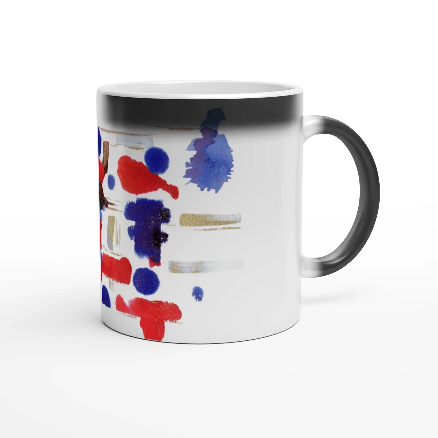 Mug magique en céramique 325 ml Structure carmine – Révèlez votre motif à la chaleur - Laure Leprince - Artiste Peintre