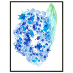 Classic Semi-Glossy Paper Metal Framed Poste Hortensia Celeste - Laure Leprince - Artiste Peintre