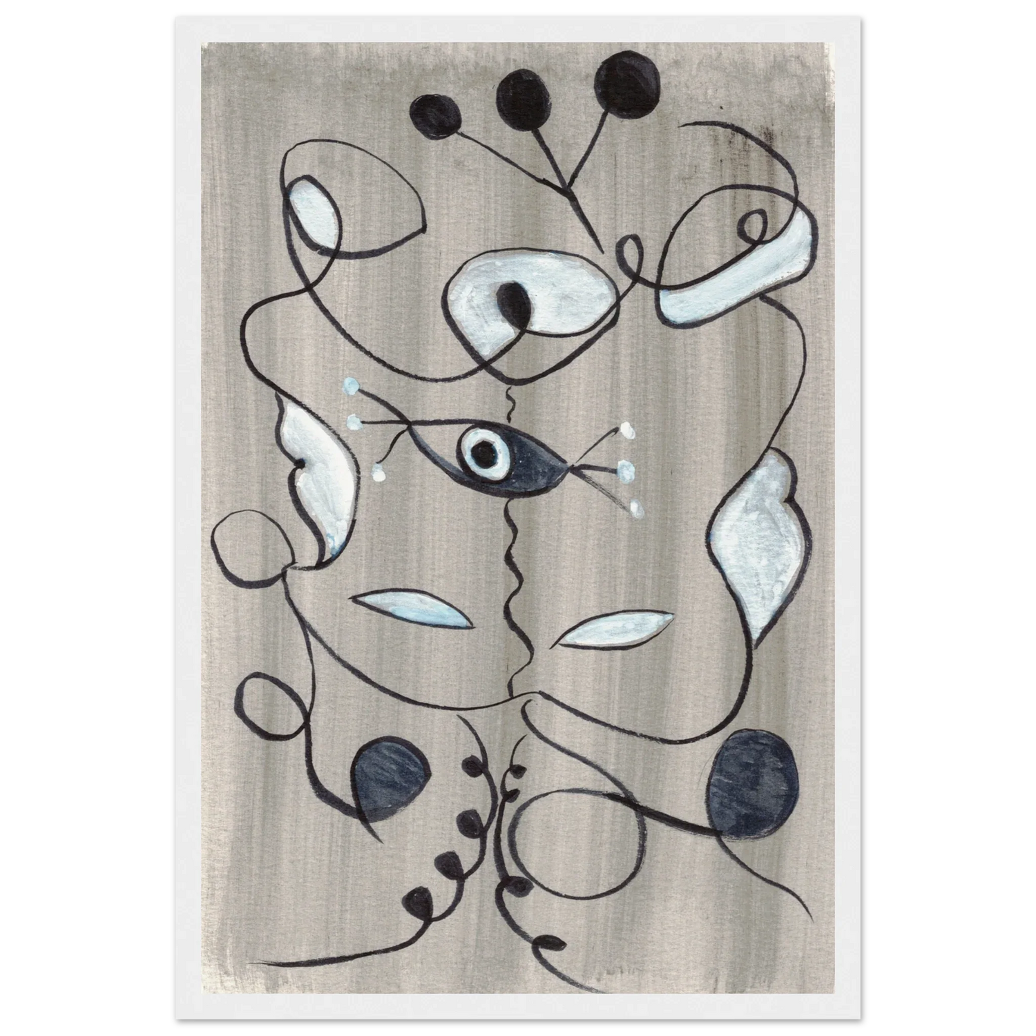 Affiche encadrée bois | Papier mat qualité musée | Aquarelle originale Laure Leprince - Laure Leprince - Artiste Peintre