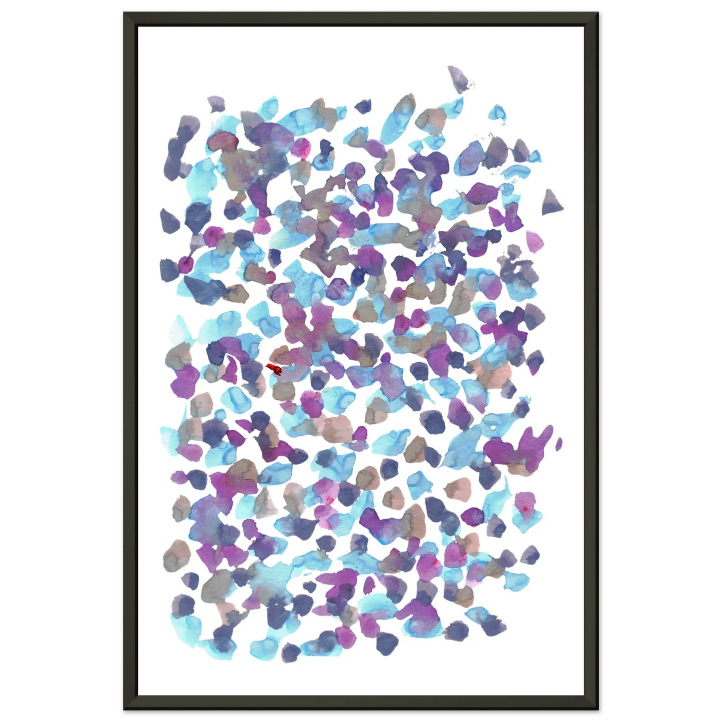 Classic Semi-Glossy Paper Metal Framed Poster Fragments indigo - Laure Leprince - Artiste Peintre