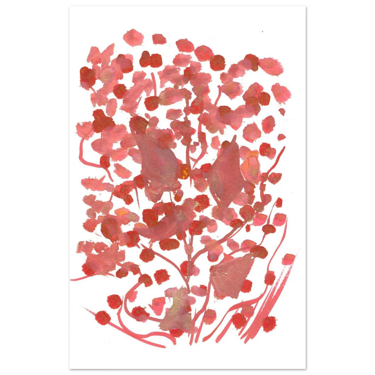 Premium Matte Paper Poster Aquarelle Originale RDJ3-5 - Laure Leprince - Artiste Peintre
