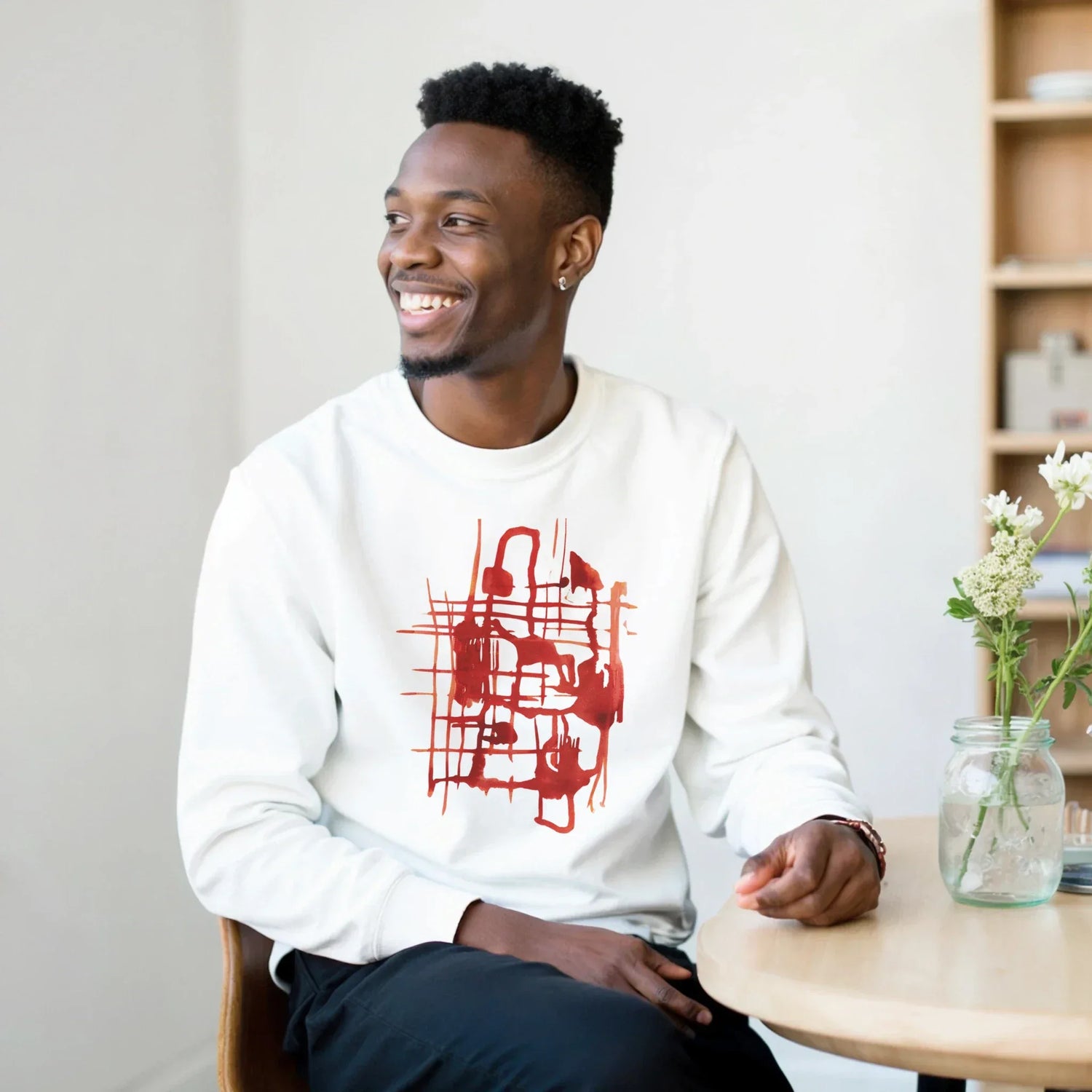 Sweatshirt Unisexe Classique Solar Frame – Impression Artistique Multicolore - Laure Leprince - Artiste Peintre