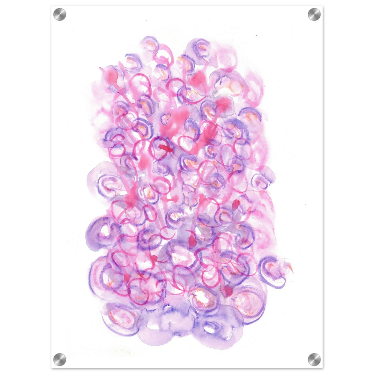 Impression sur acrylique brillante Floraison Intime| Art contemporain par Laure Leprince - Laure Leprince - Artiste Peintre