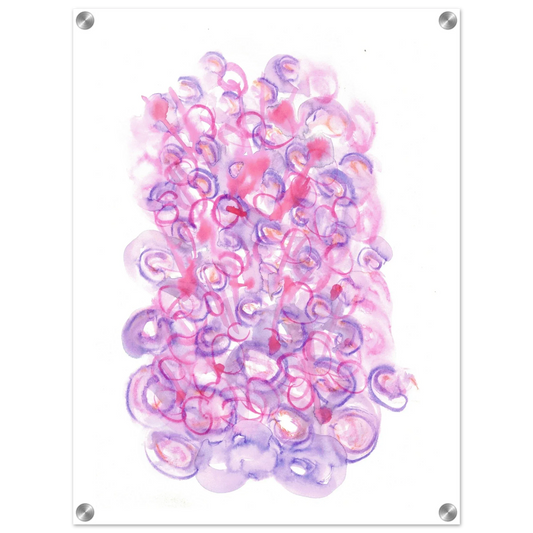 Impression sur acrylique brillante Floraison Intime| Art contemporain par Laure Leprince - Laure Leprince - Artiste Peintre
