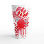 Mug à Latte en Céramique Blanche 500 ml Rouge – Élégant, durable et brillant - Laure Leprince - Artiste Peintre